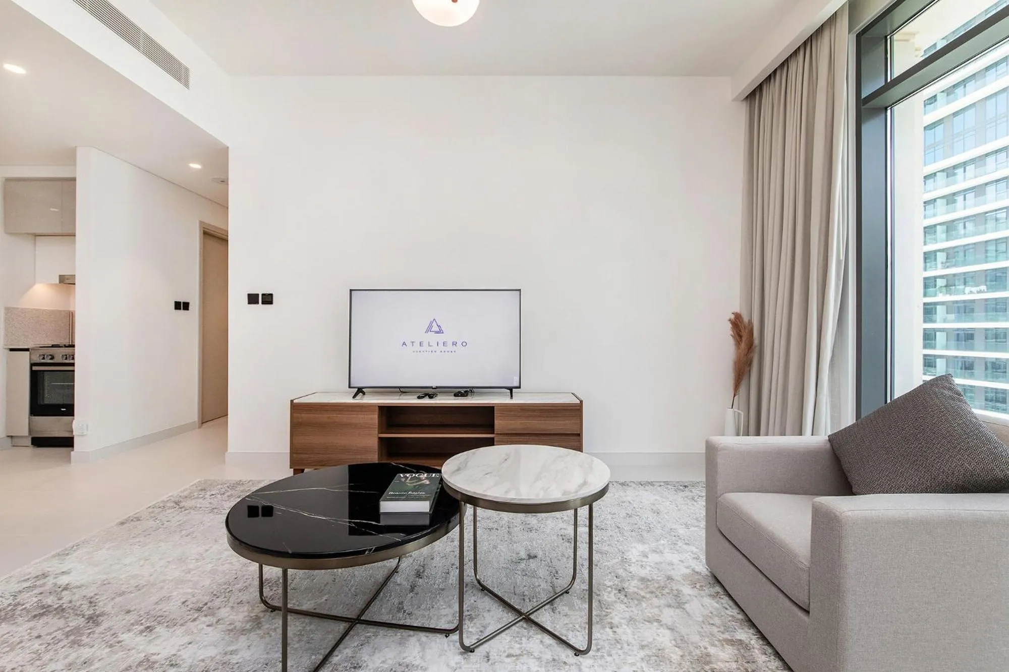 Living room in Chic Apartments in Marina Vista Emaar Beachfront