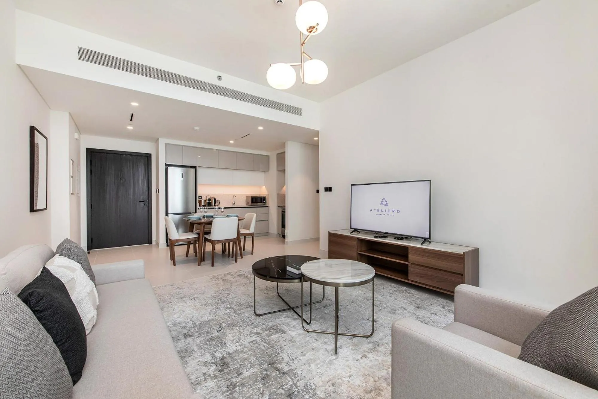 Living room in Chic Apartments in Marina Vista Emaar Beachfront