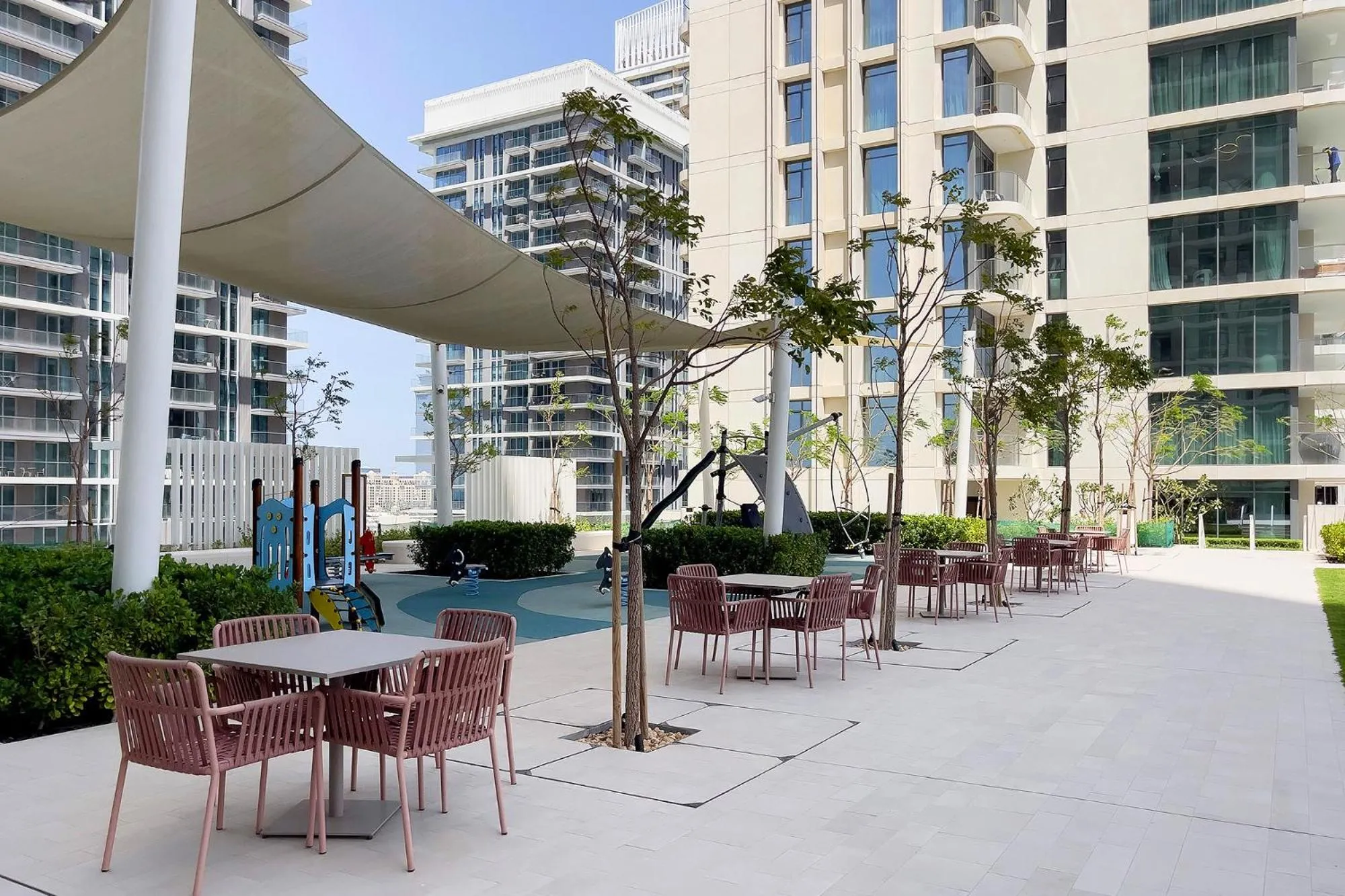 Property building in Chic Apartments in Marina Vista Emaar Beachfront
