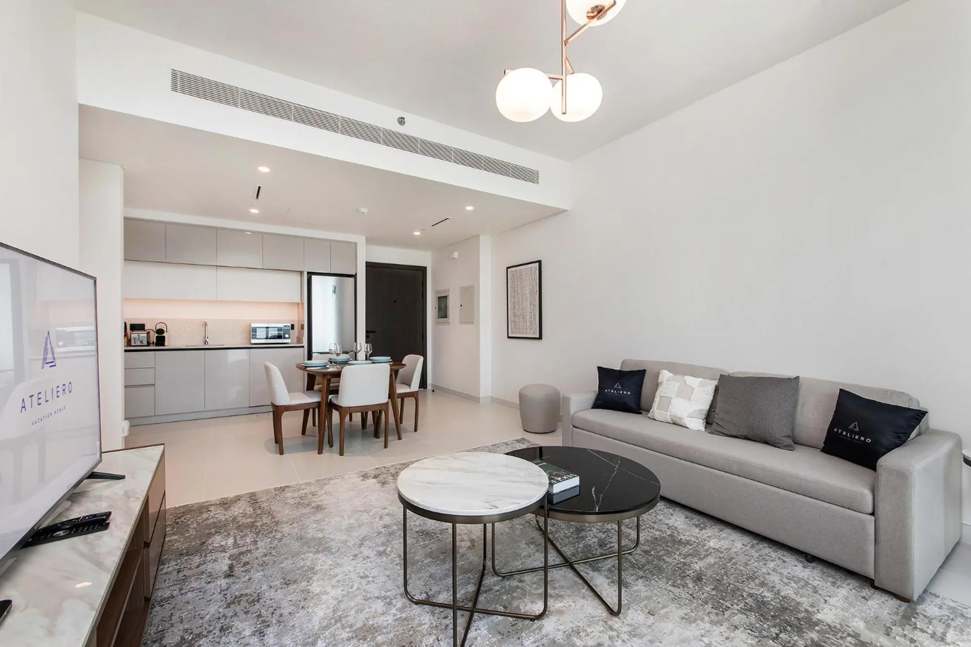 Living room in Chic Apartments in Marina Vista Emaar Beachfront