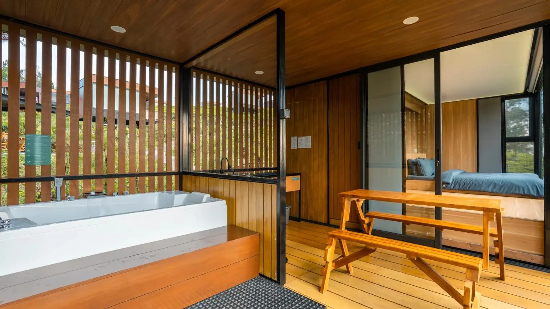 Hot Tub, Bed in Bobocabin Sukawana, Bandung Hot Tub, Bed in Bobocabin Sukawana, Bandung