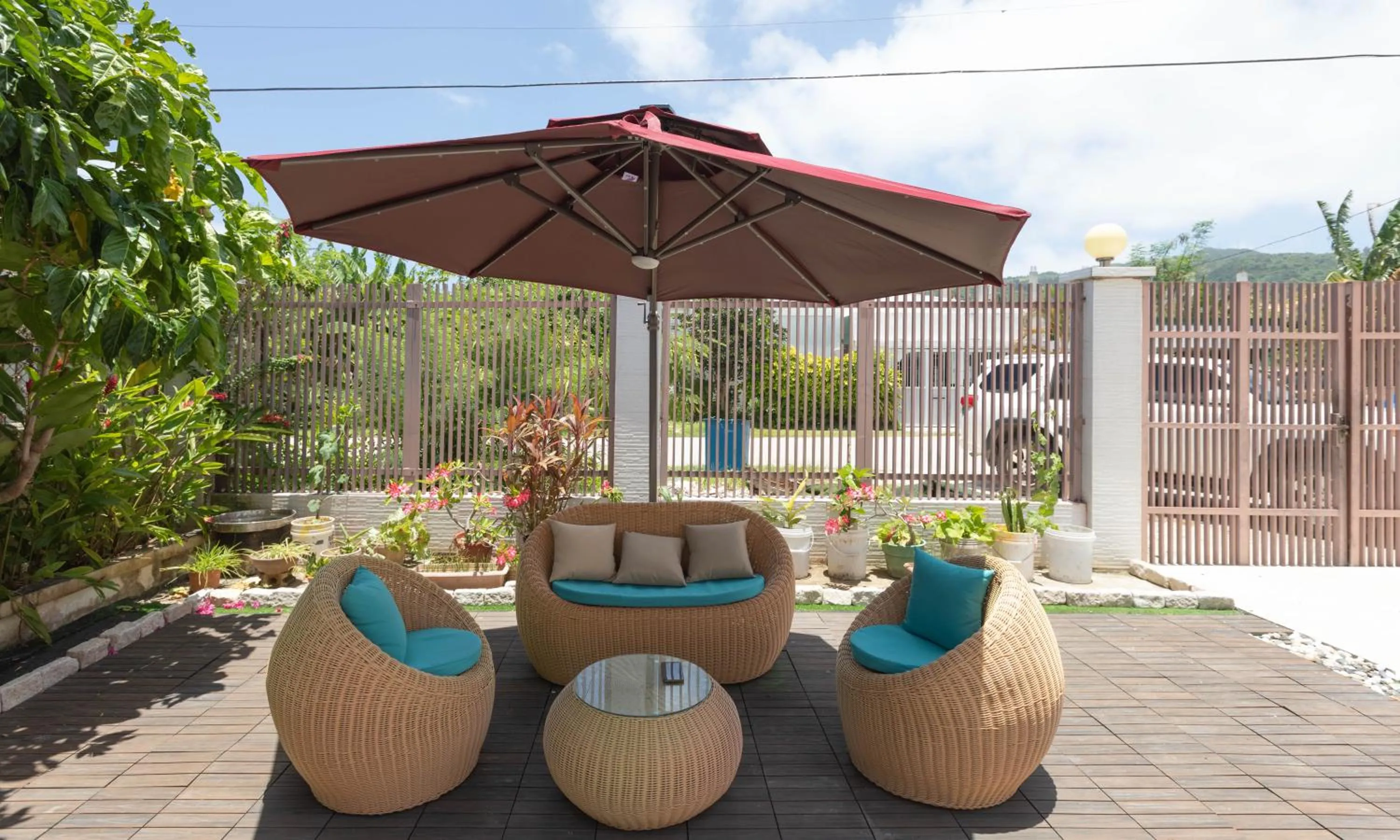 Seating area in Oasis Boutique House
