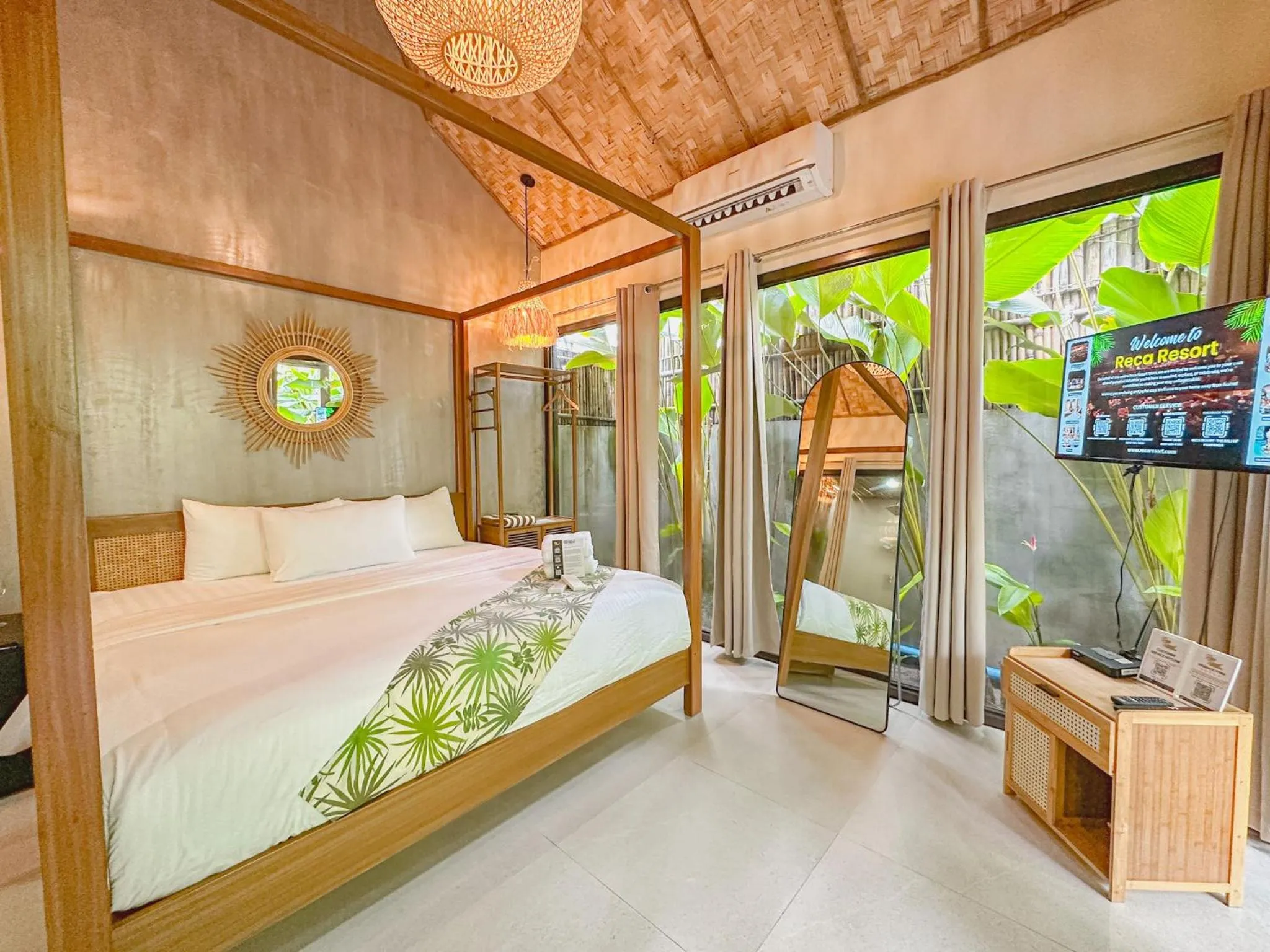 Bed in RECA Resort Philippines Luxury Villas & Nature Retreat