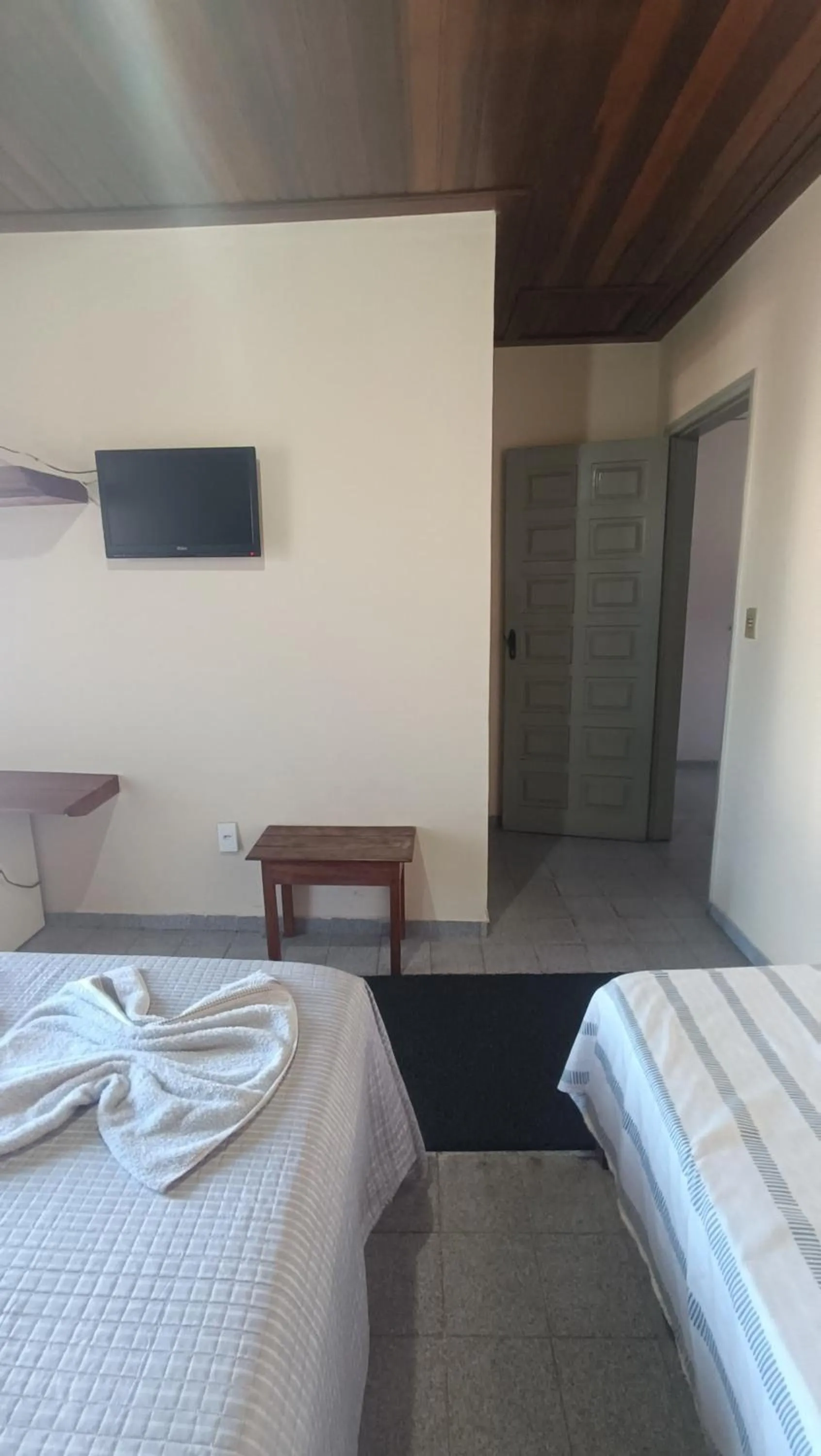 Bed in Pousada da Ale