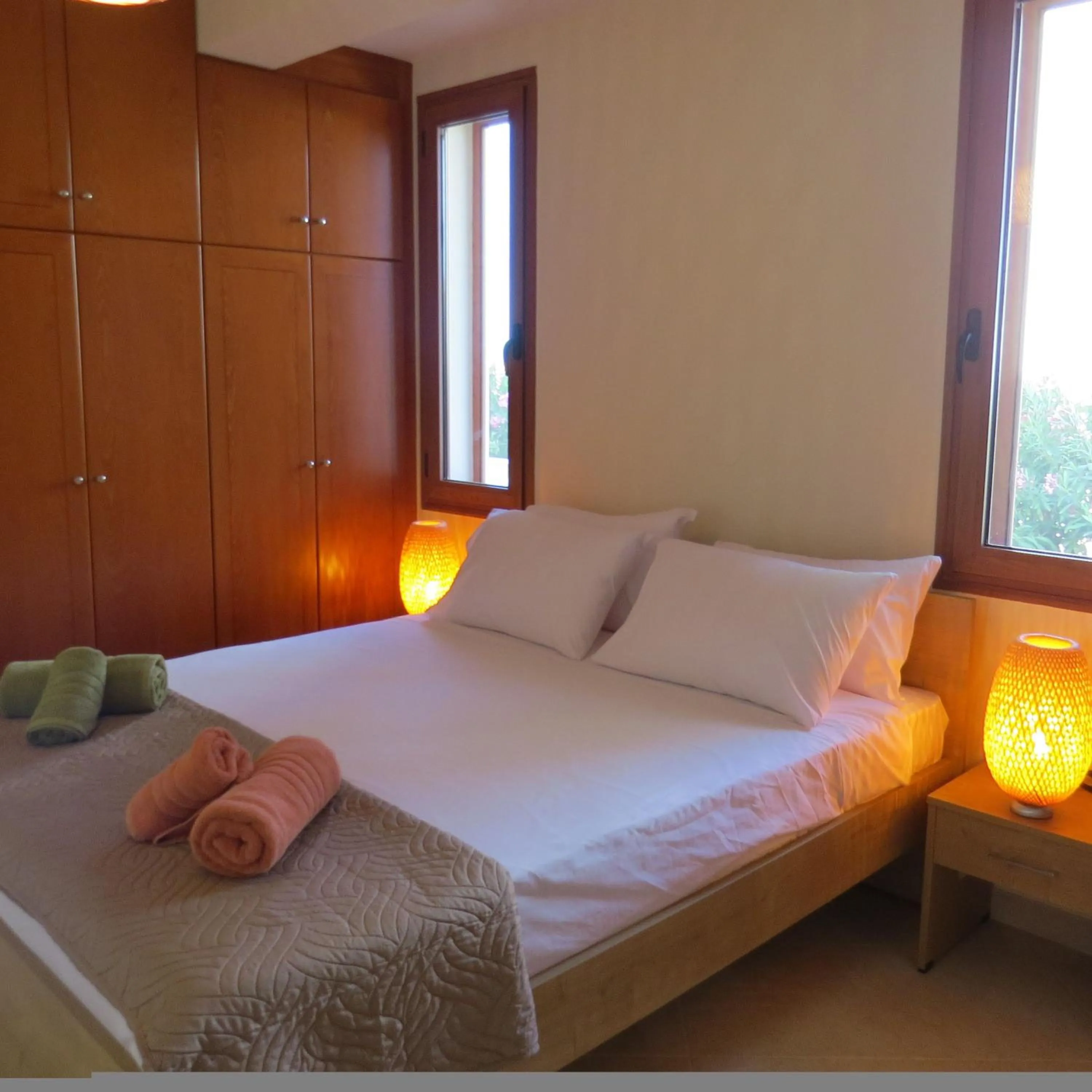 Bed in Maleme ocean front serenity