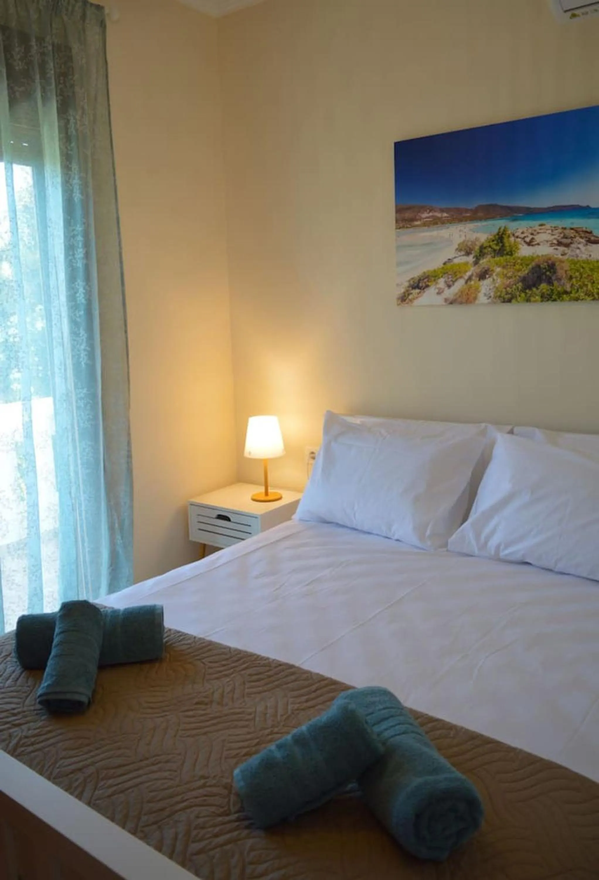 Bed in Maleme ocean front serenity