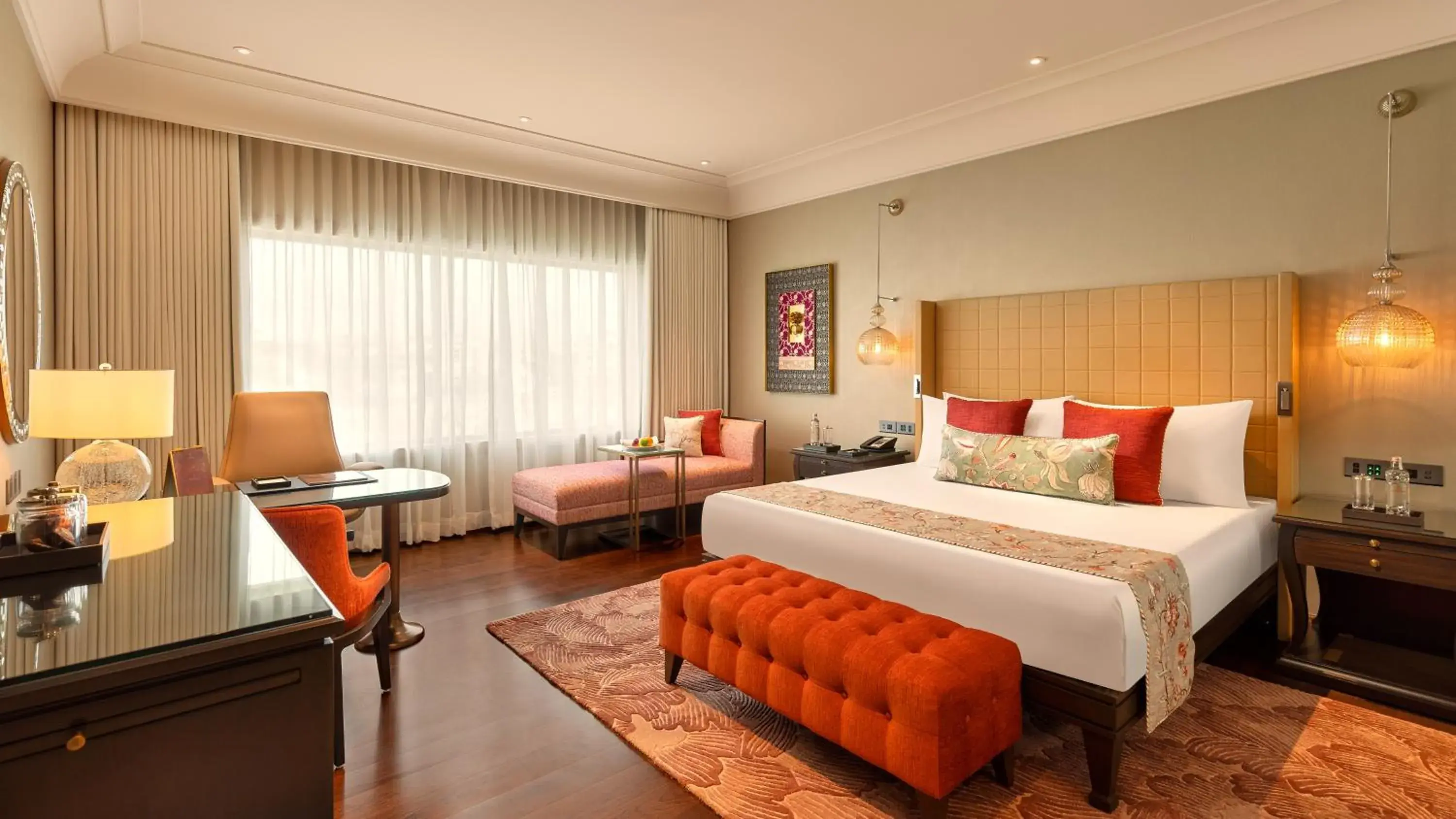 Bedroom, Bed in The Leela Hyderabad Banjara Hills Bedroom, Bed in The Leela Hyderabad Banjara Hills