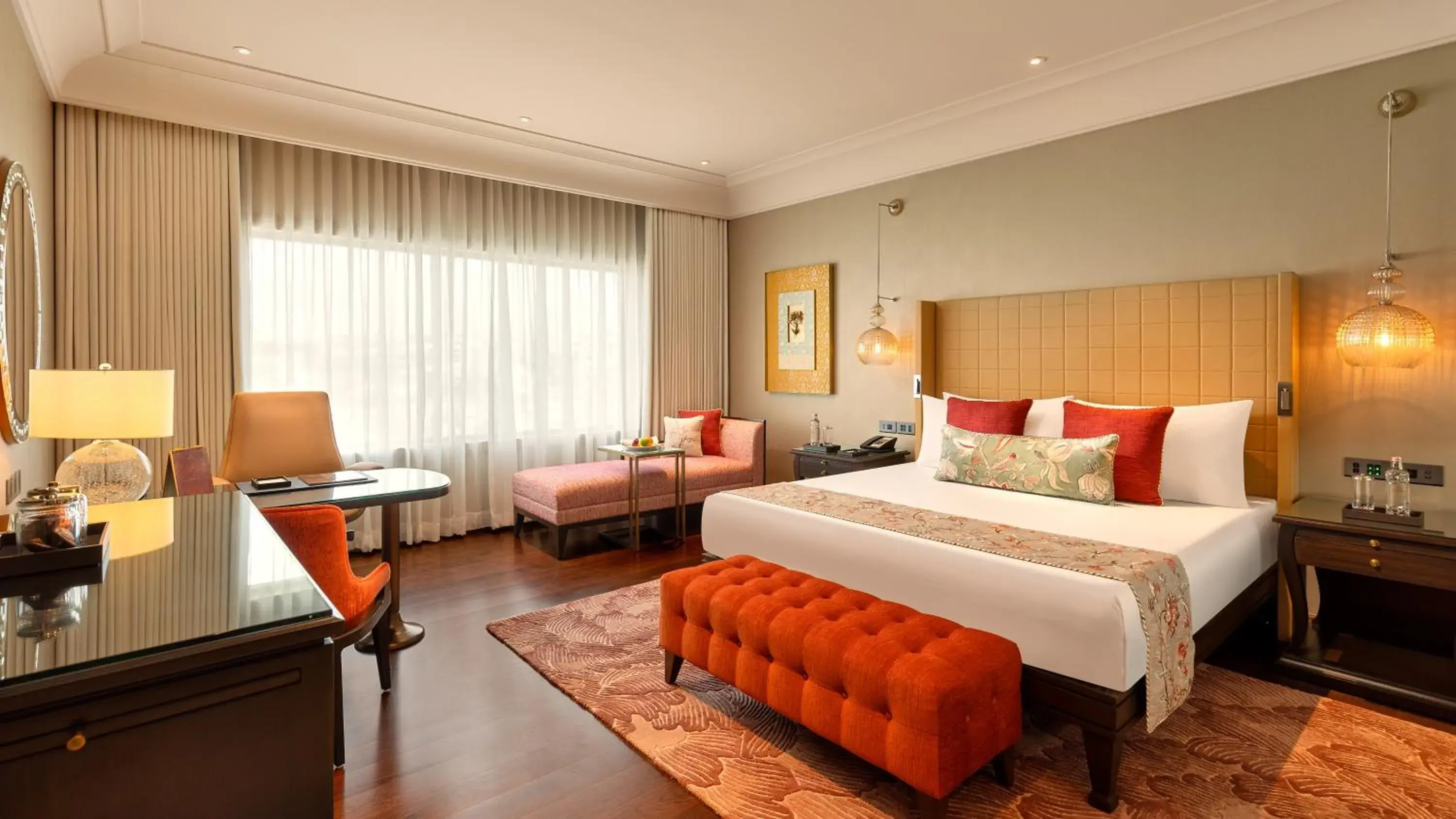 Bedroom, Bed in The Leela Hyderabad Banjara Hills Bedroom, Bed in The Leela Hyderabad Banjara Hills