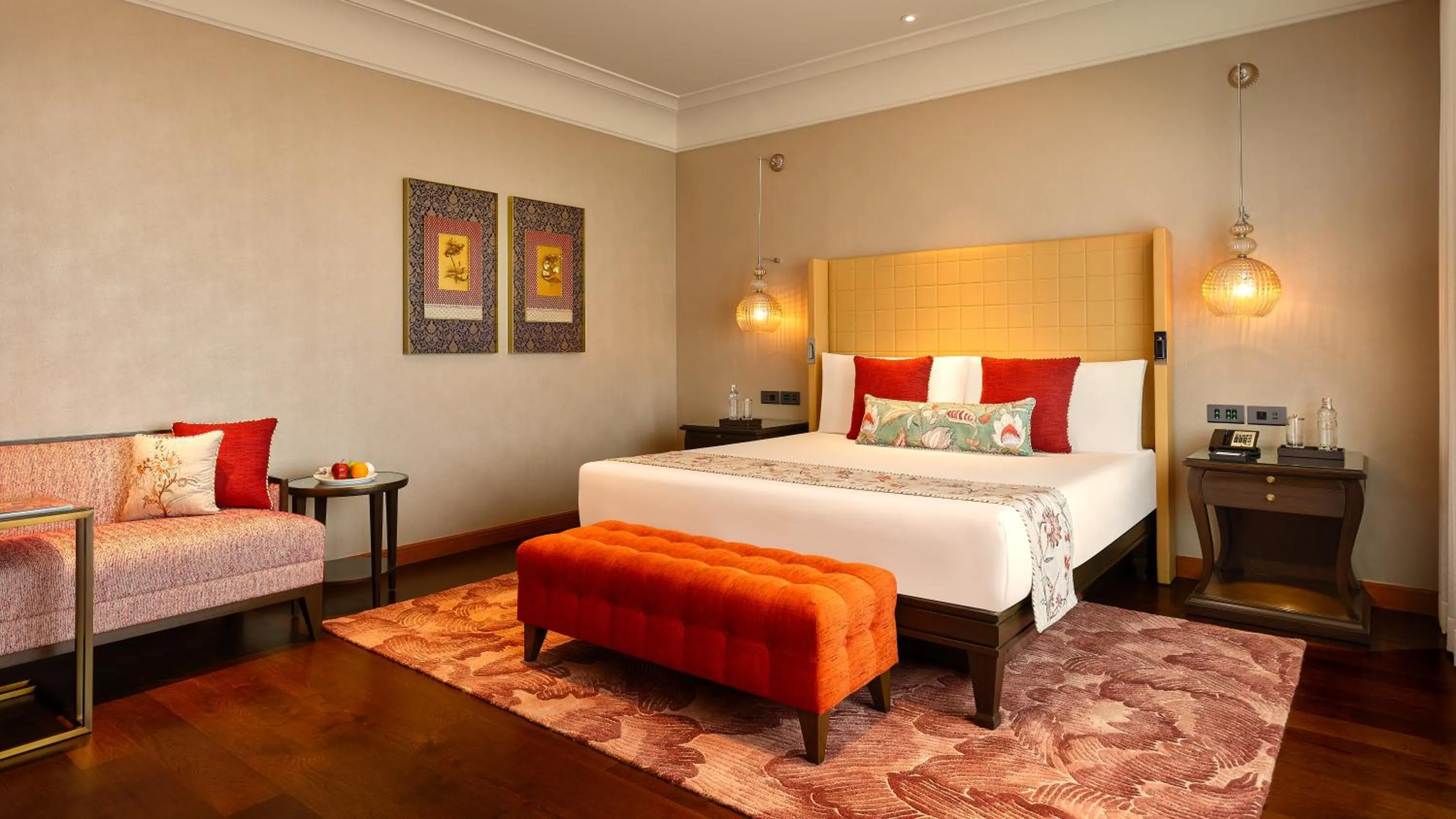 Bedroom, Bed in The Leela Hyderabad Banjara Hills