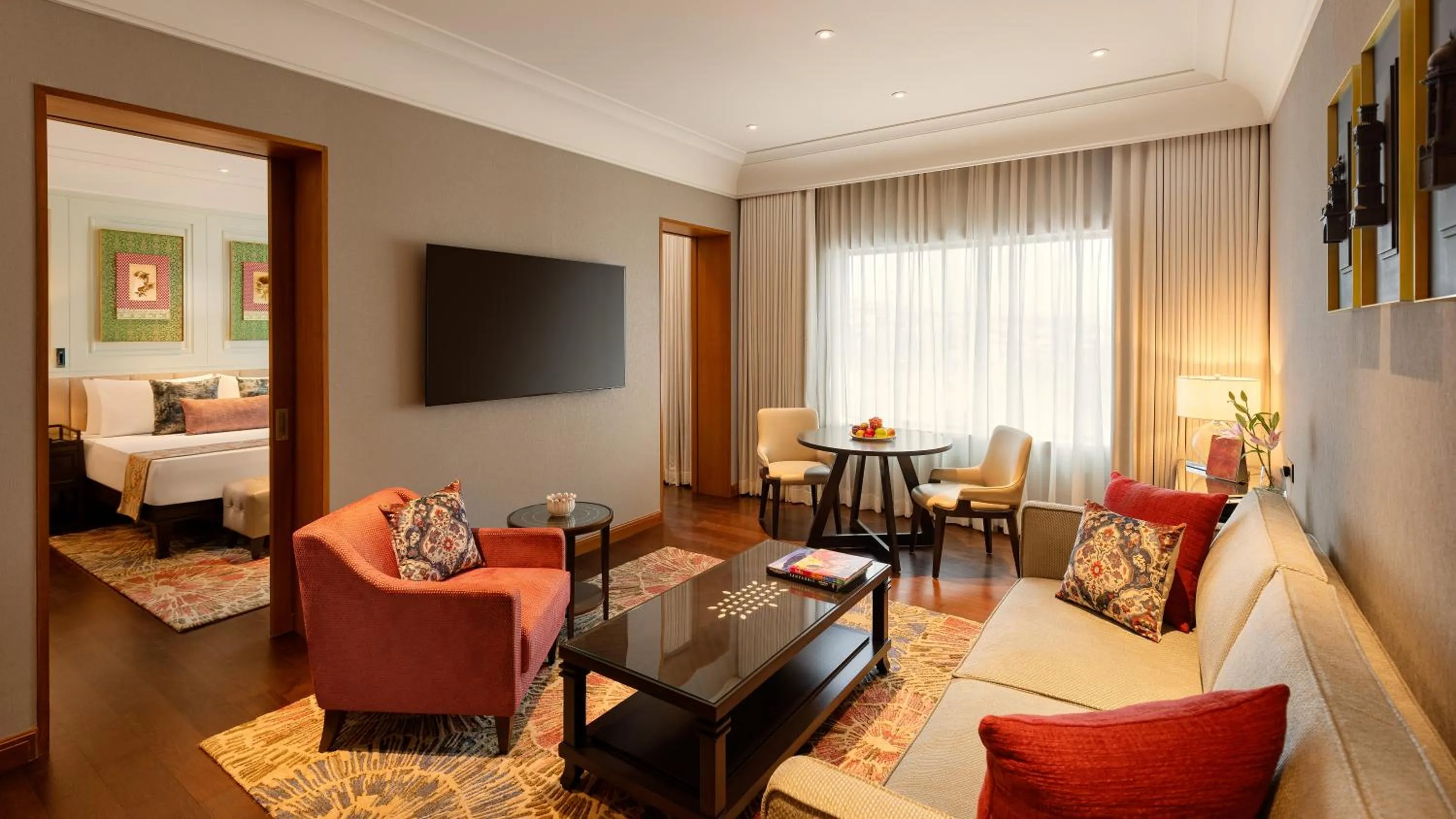 Living room in The Leela Hyderabad Banjara Hills