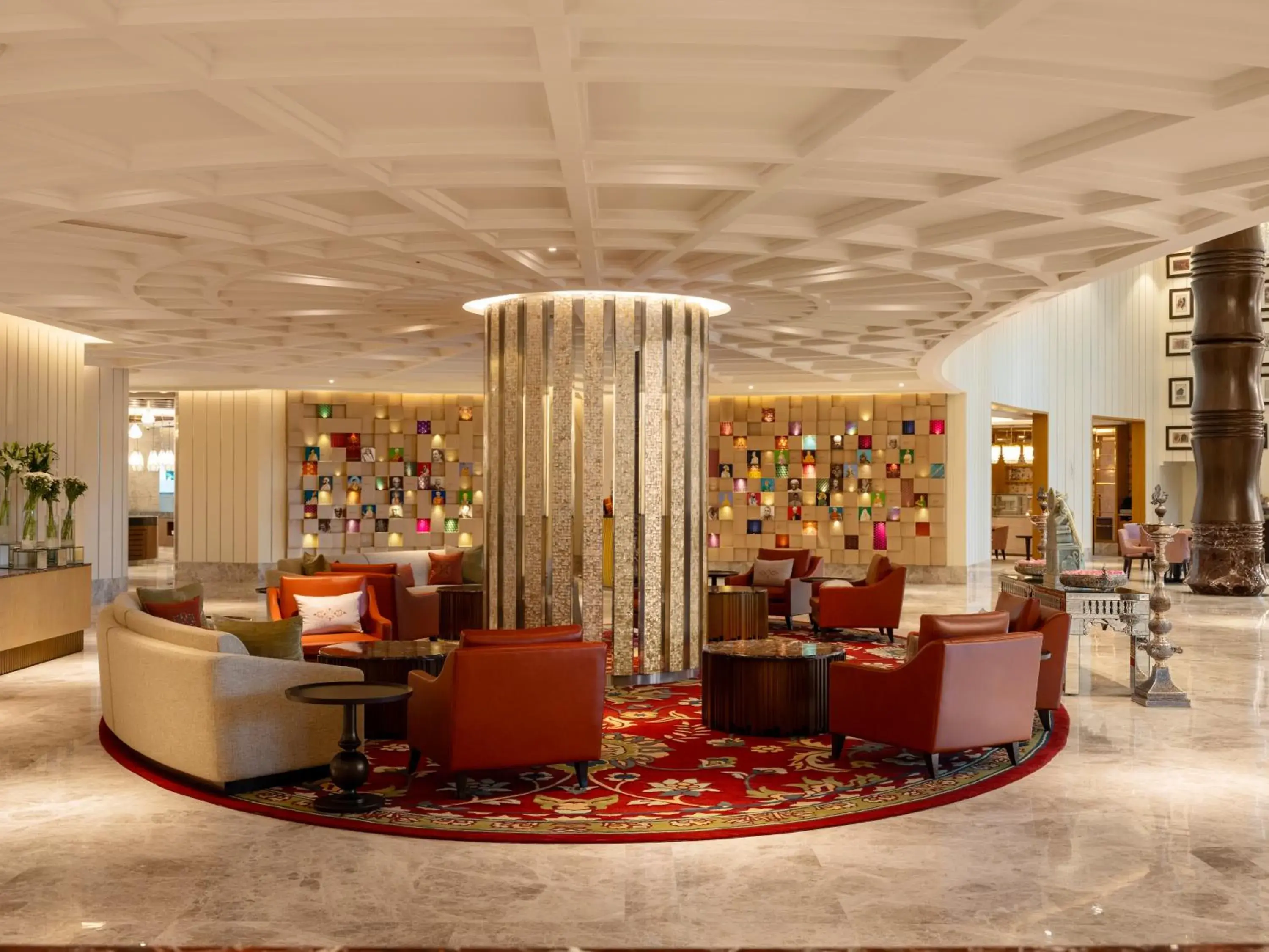 Lobby or reception in The Leela Hyderabad Banjara Hills Lobby or reception in The Leela Hyderabad Banjara Hills