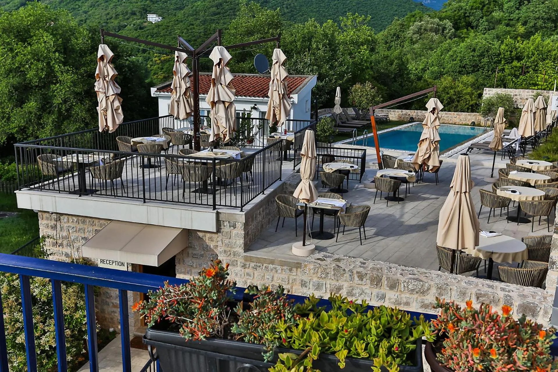 Pool view in Boutique hotel Ruzmarin SPA & Garden by Aycon