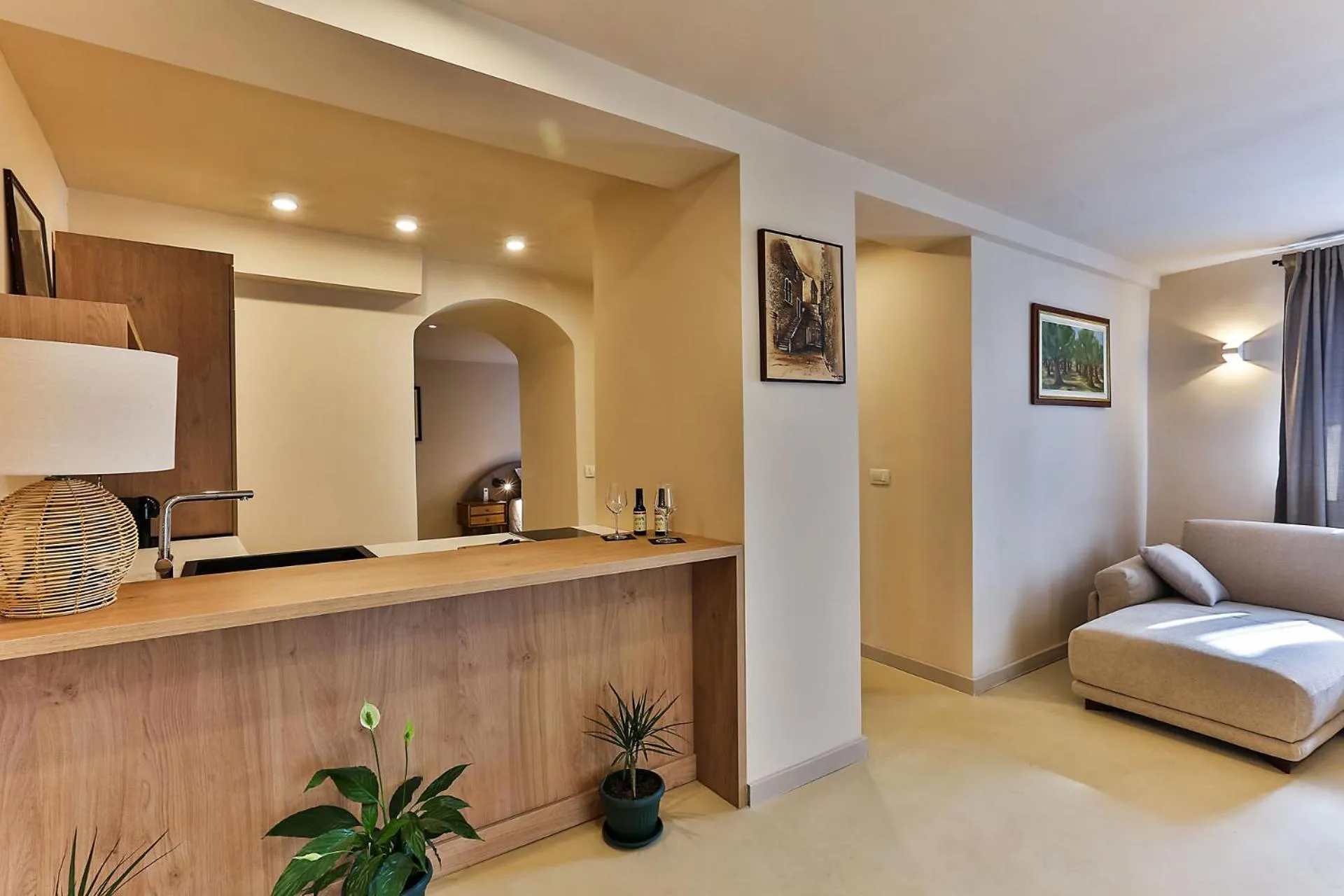 Kitchen or kitchenette, Bed in Boutique hotel Ruzmarin SPA & Garden by Aycon