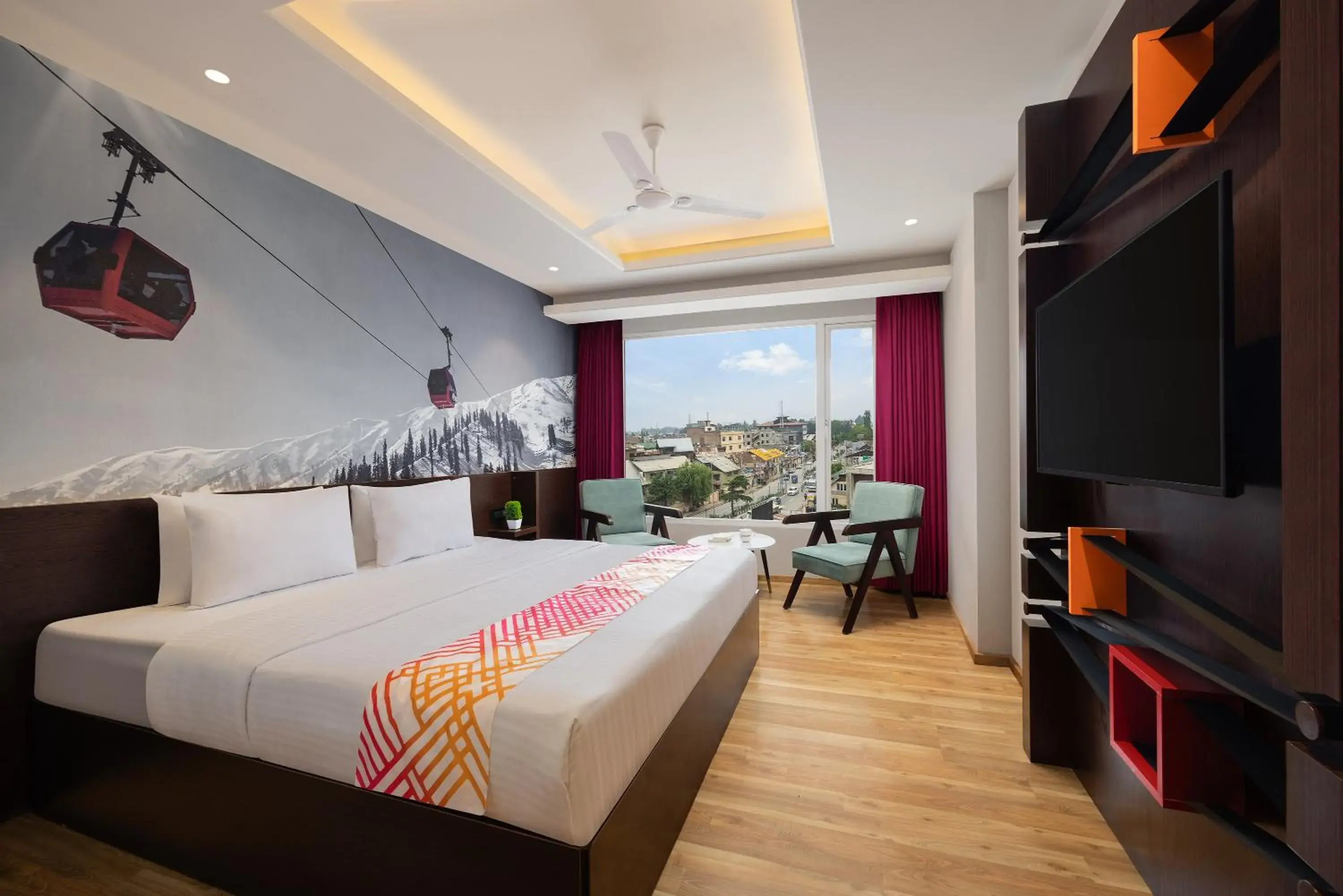 Bedroom, Bed in Ginger Srinagar Barzulla Near Srinagar Airport Bedroom, Bed in Ginger Srinagar Barzulla Near Srinagar Airport