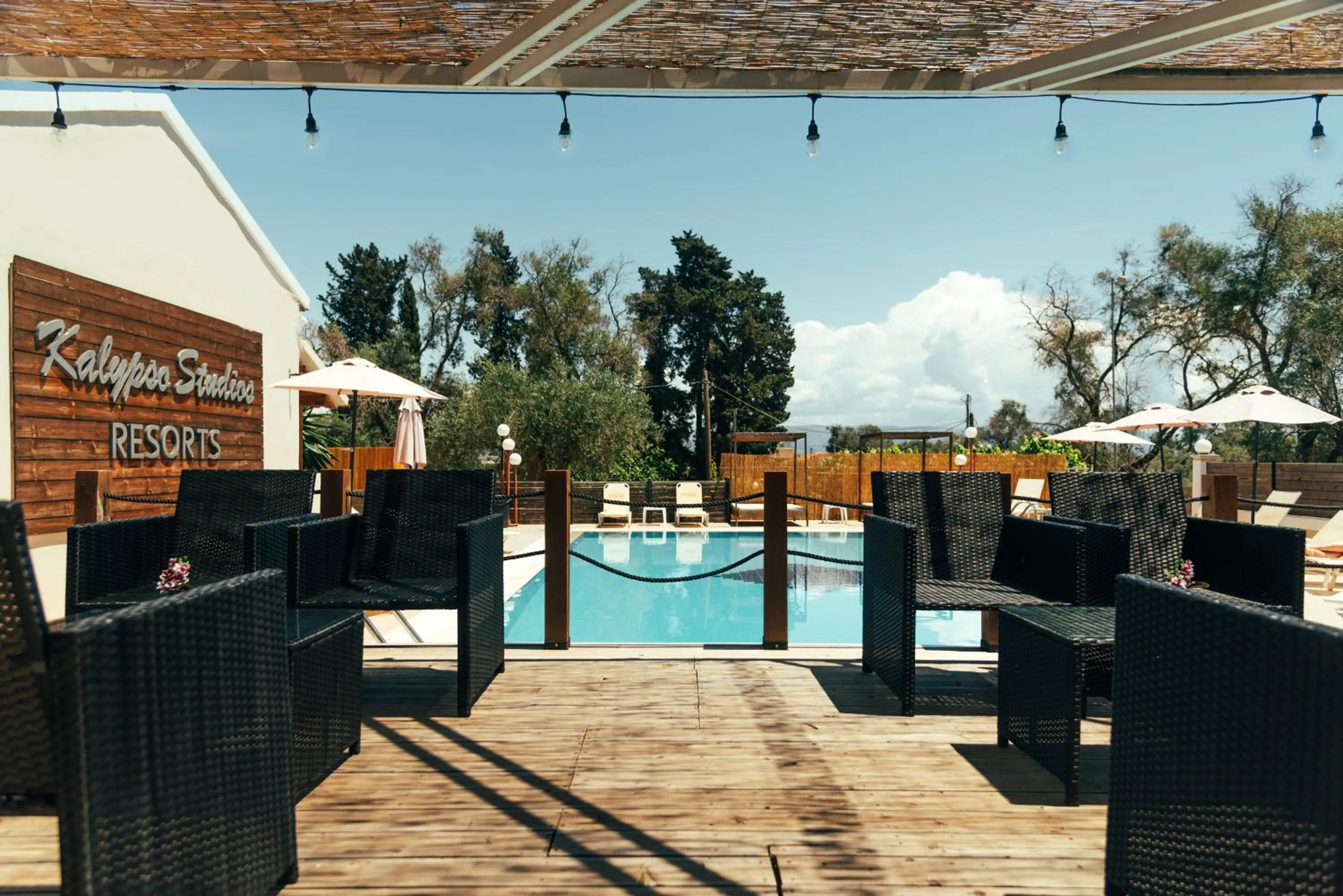 Pool view in Calypso Resort Kavos