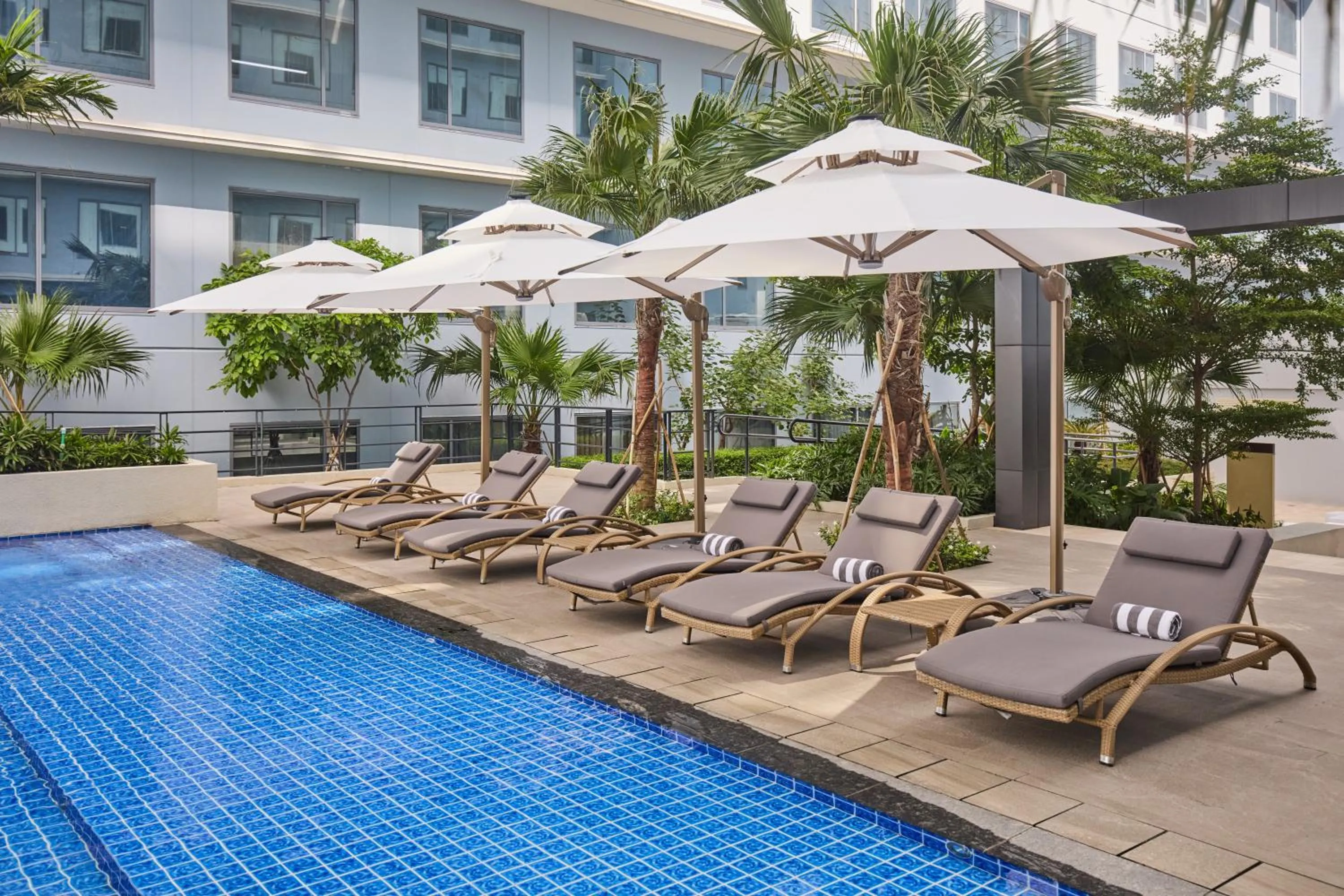 Pool view in Grand Westside Manila Bay