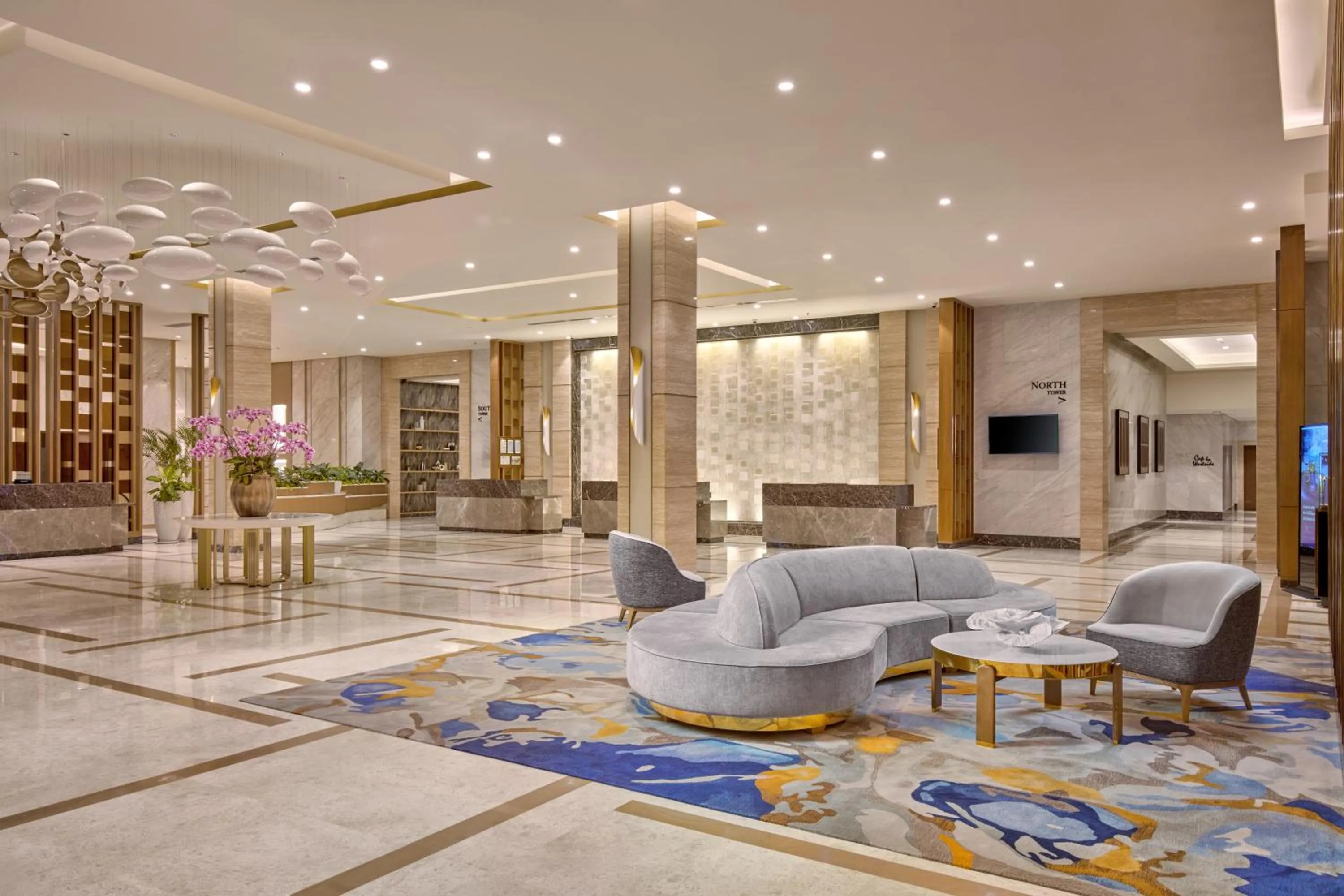 Seating area in Grand Westside Manila Bay