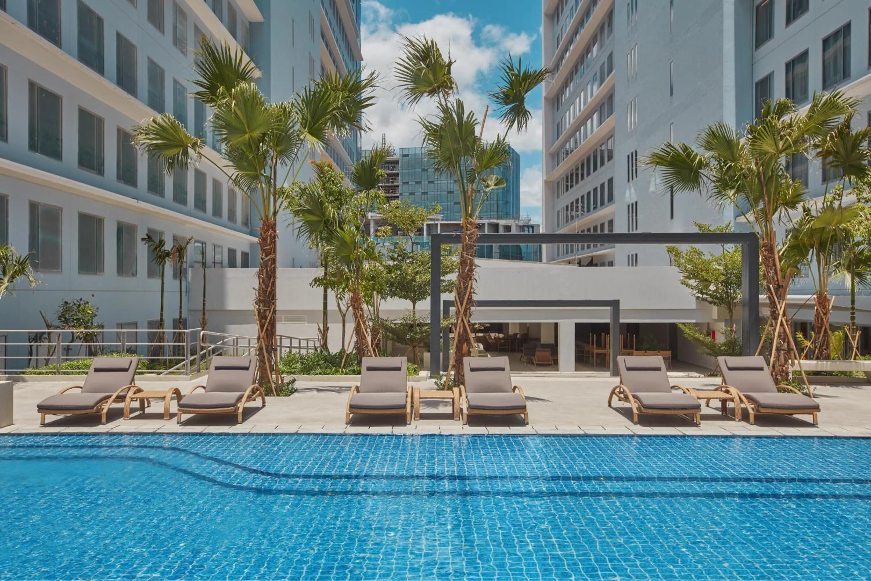 Pool view in Grand Westside Manila Bay