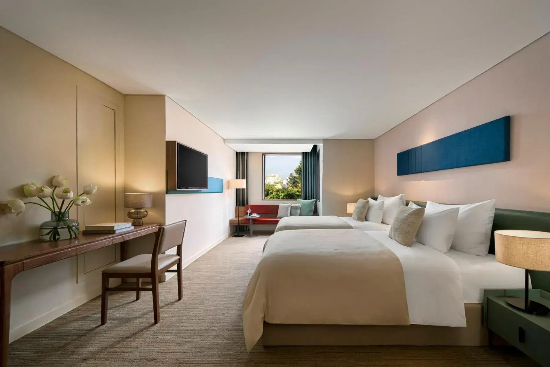 Twin Room with City View in Signature by M Village Thợ Nhuộm Twin Room with City View in Signature by M Village Thợ Nhuộm