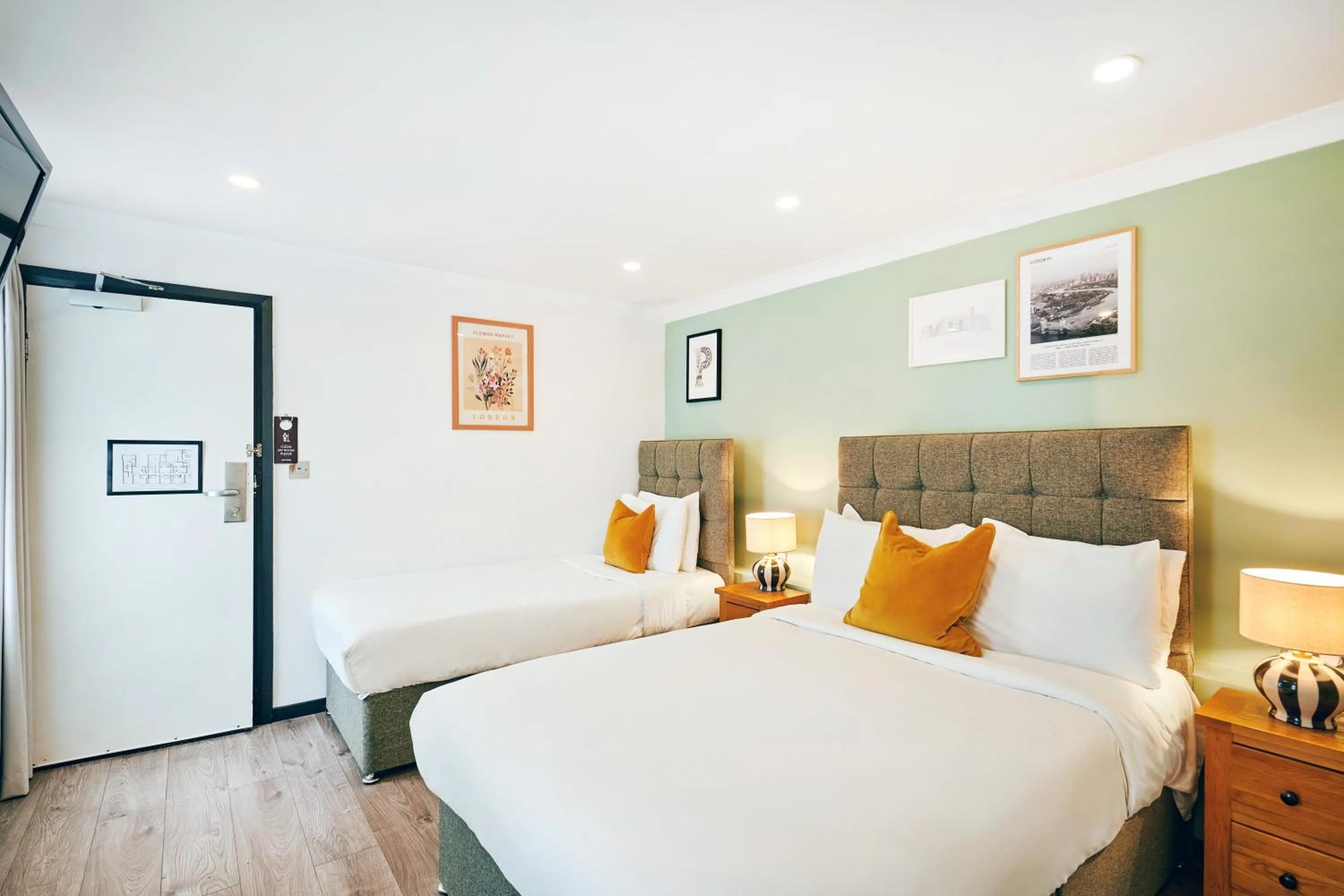 Bed in Huttons Hotel, Victoria London