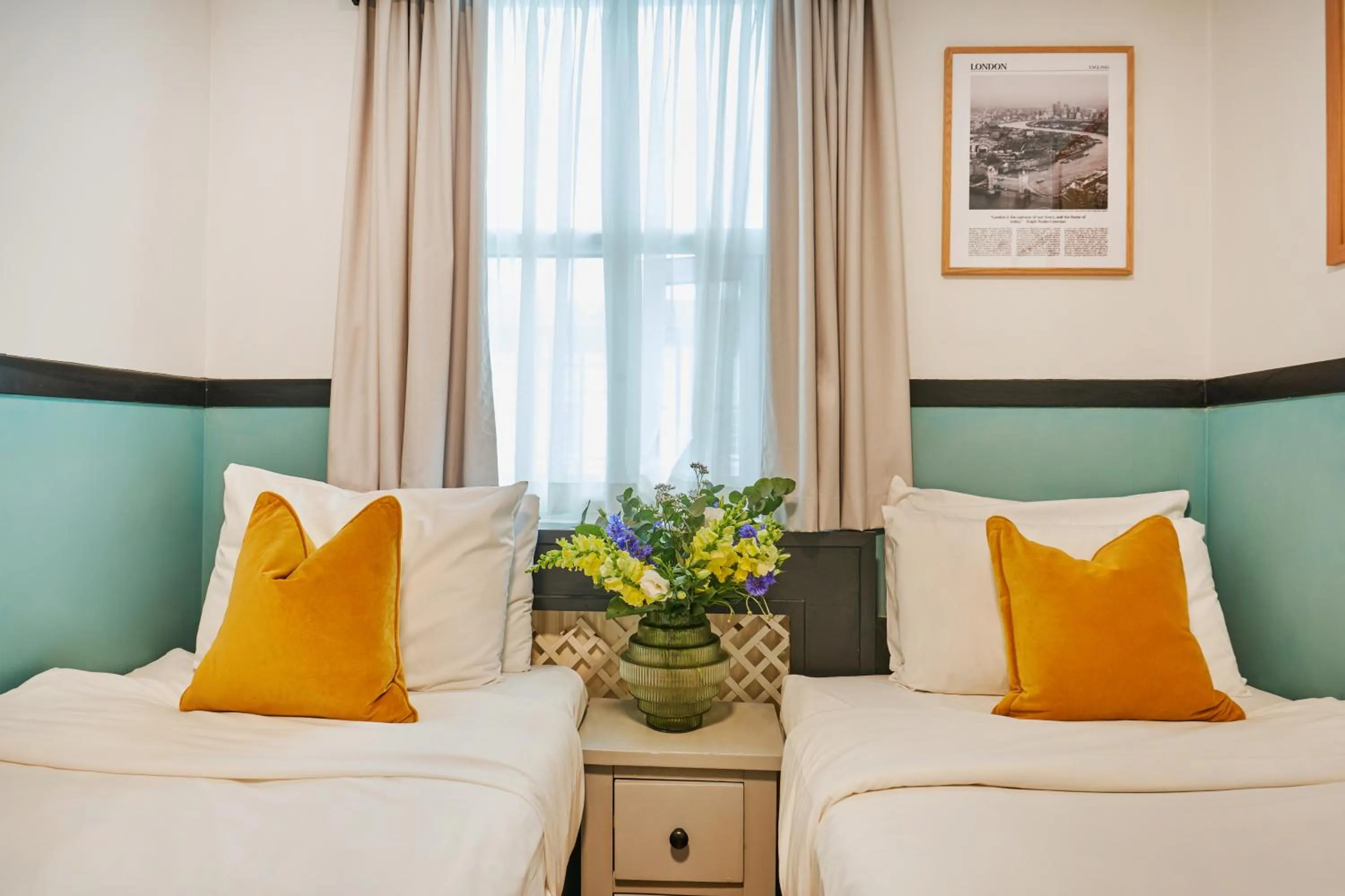 Bed in Huttons Hotel, Victoria London