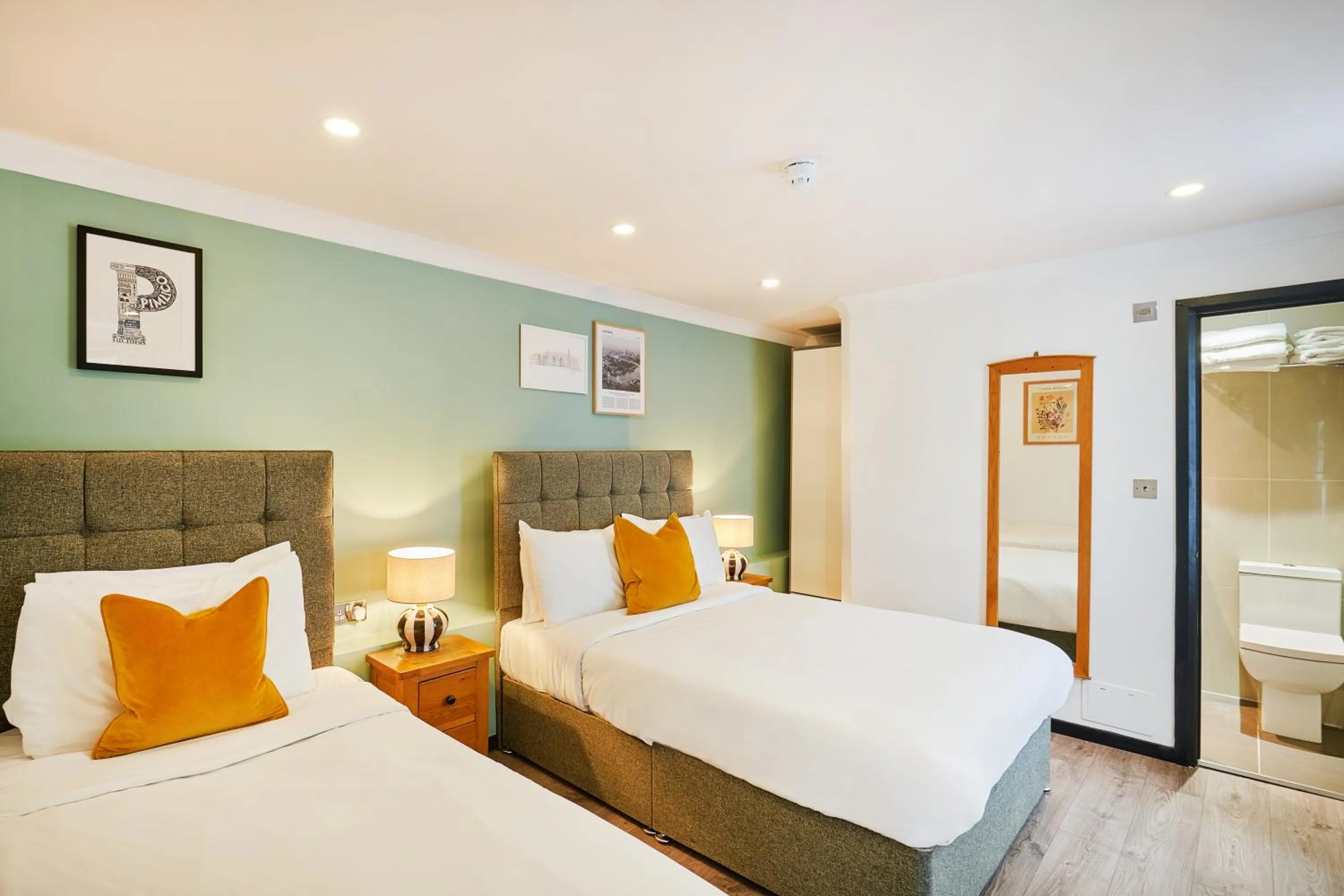 Bed in Huttons Hotel, Victoria London