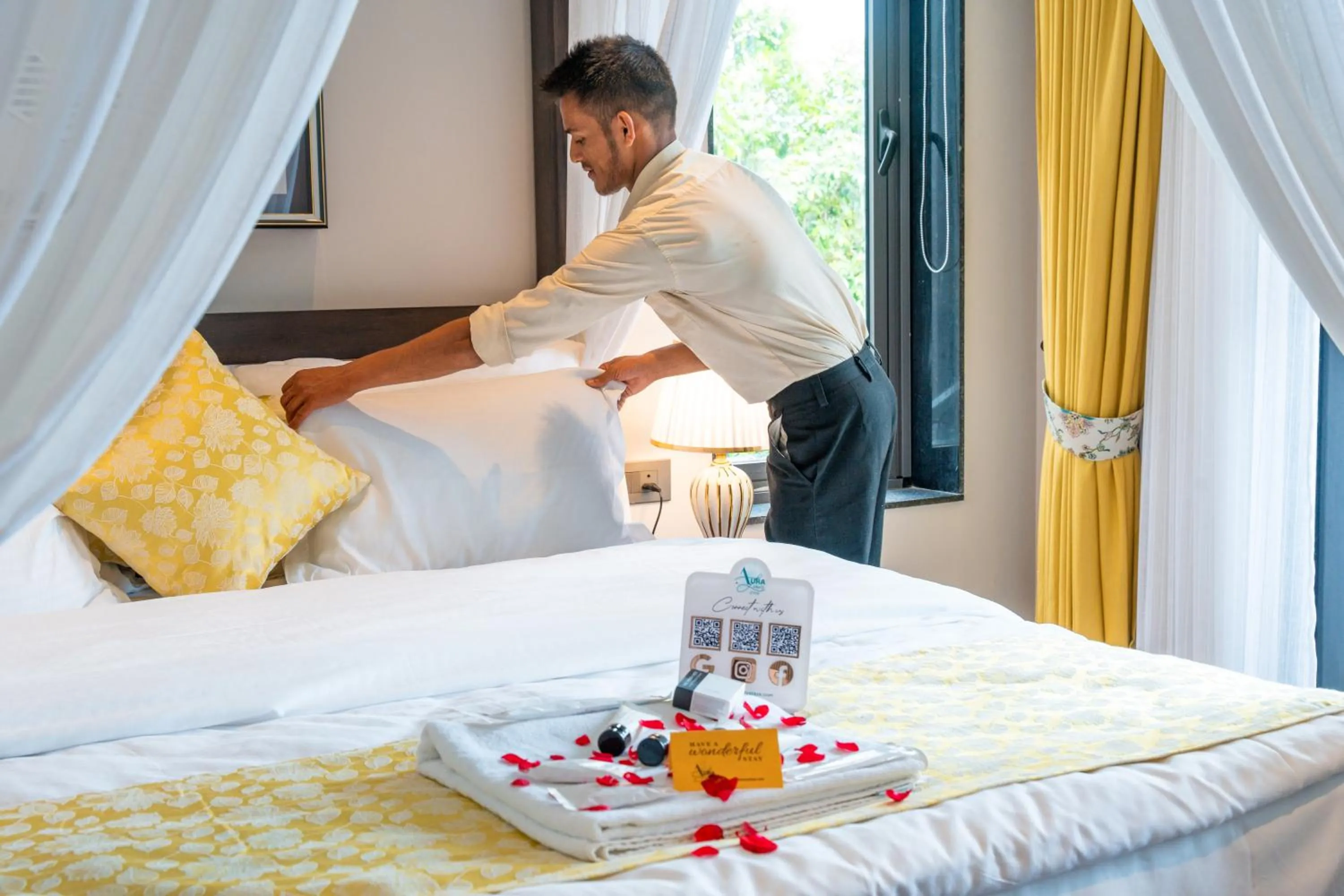 Bed in Aura luxury Stays