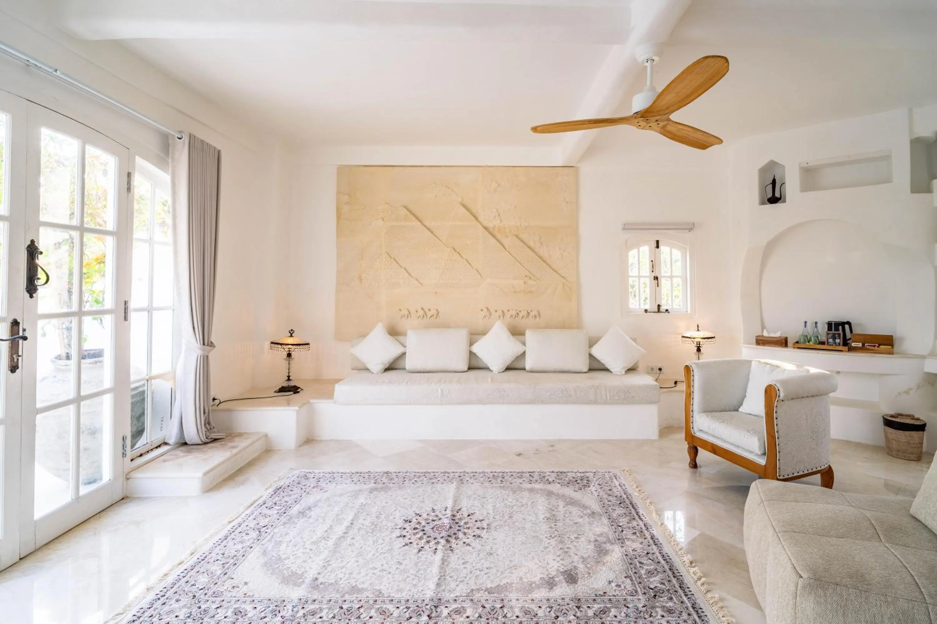 Living room, Bed in La Santa Rosa