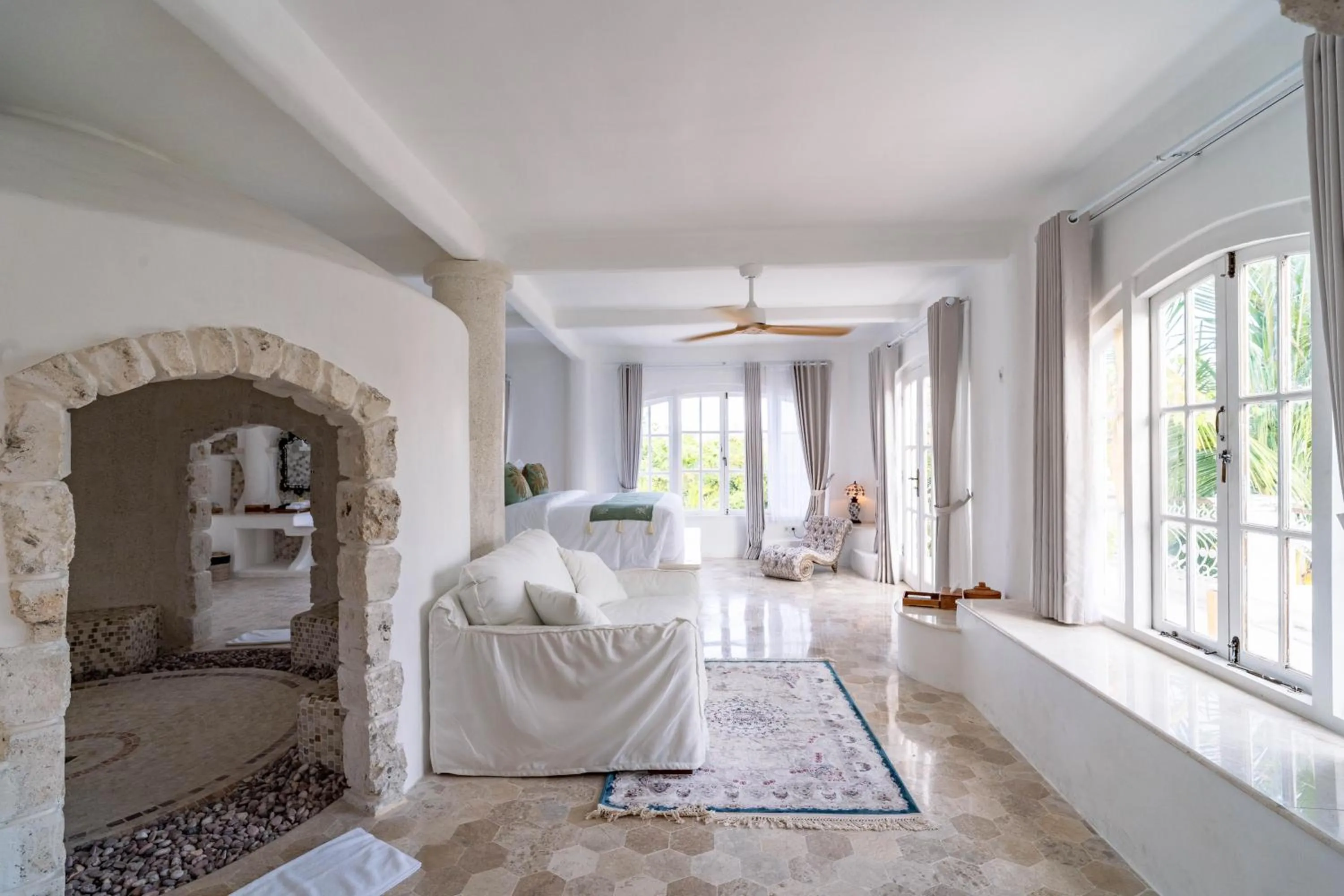 Seating area in La Santa Rosa