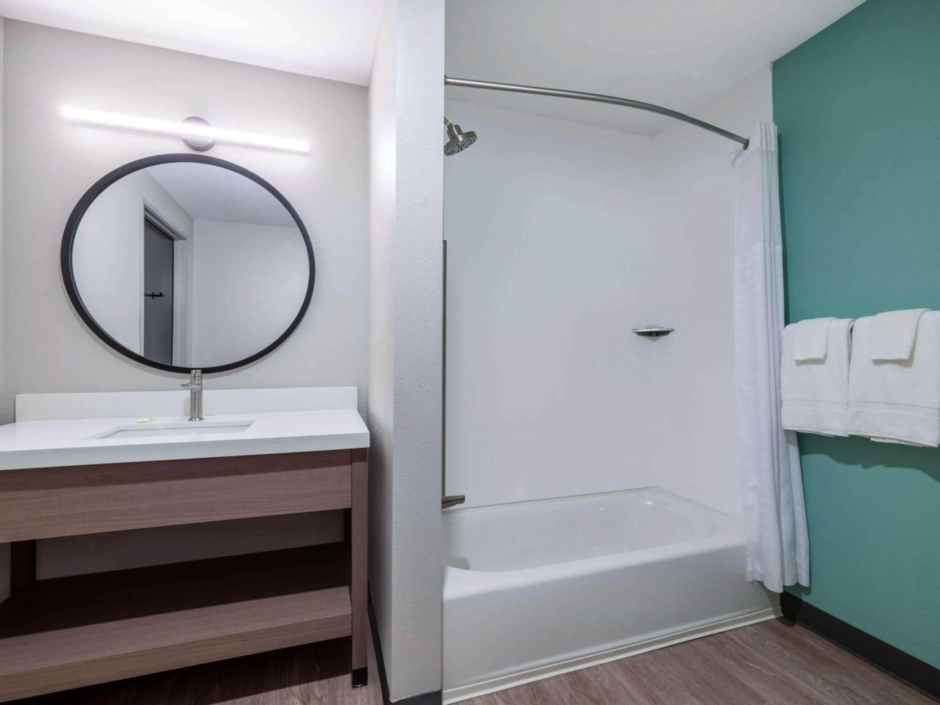 Bathroom in ECHO Suites Extended Stay by Wyndham Spartanburg