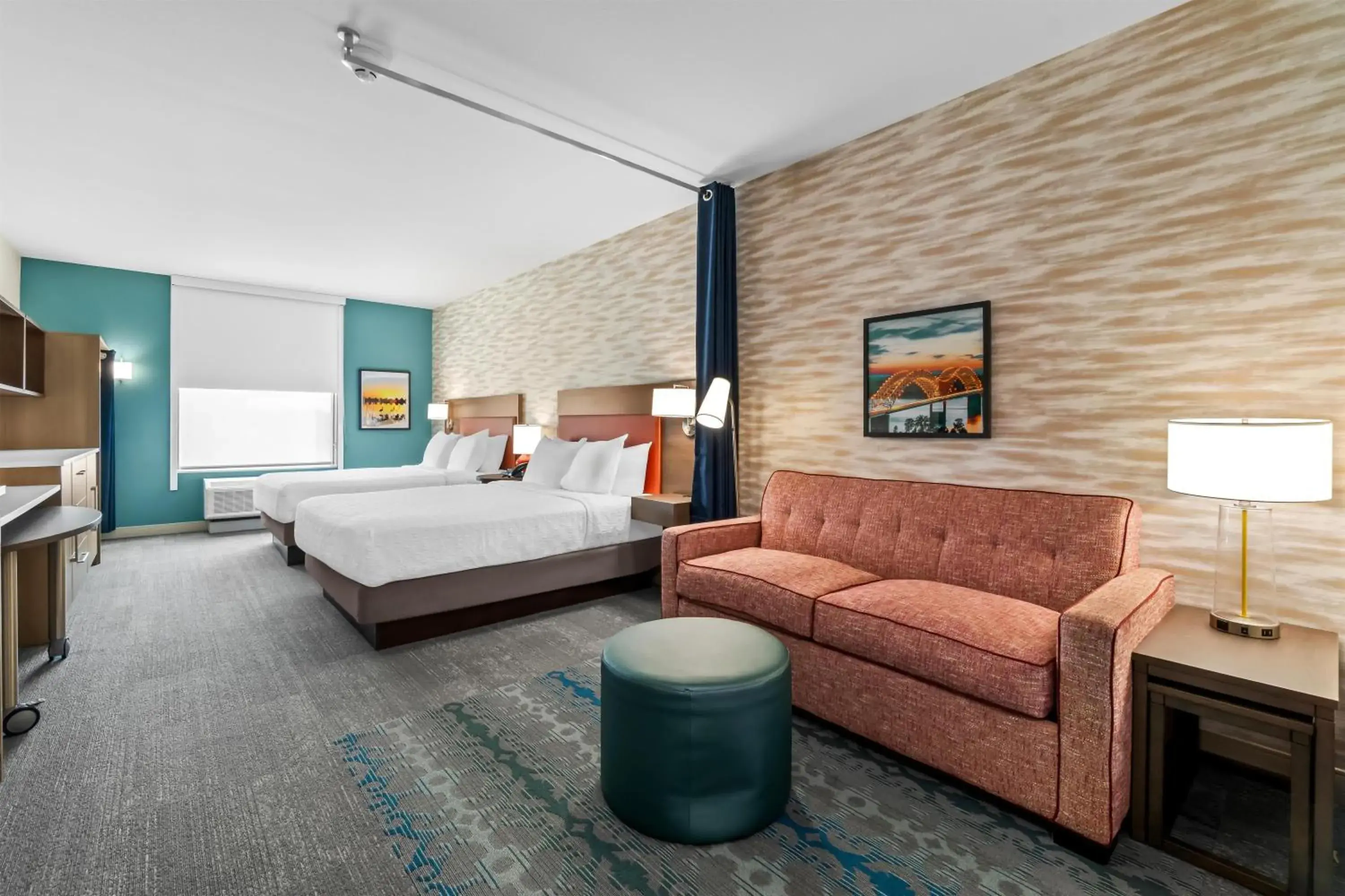 Living room, Bed in Home2 Suites By Hilton Marion Living room, Bed in Home2 Suites By Hilton Marion