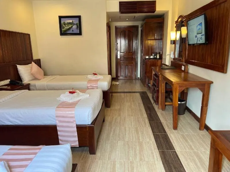Bed in Dara Reang Sey Angkor Hotel