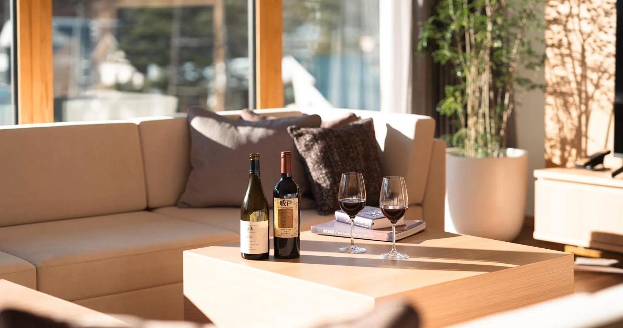 Living room in HOTEL LA VIGNE HAKUBA by Onko Chishin