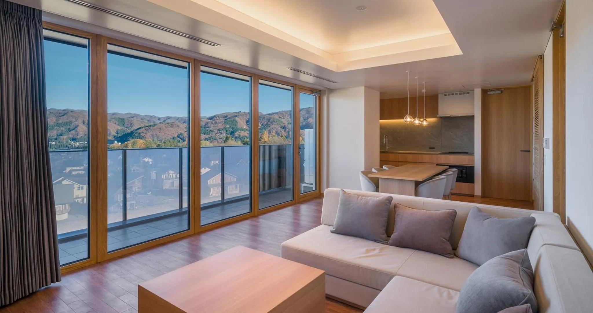 Living room in HOTEL LA VIGNE HAKUBA by Onko Chishin