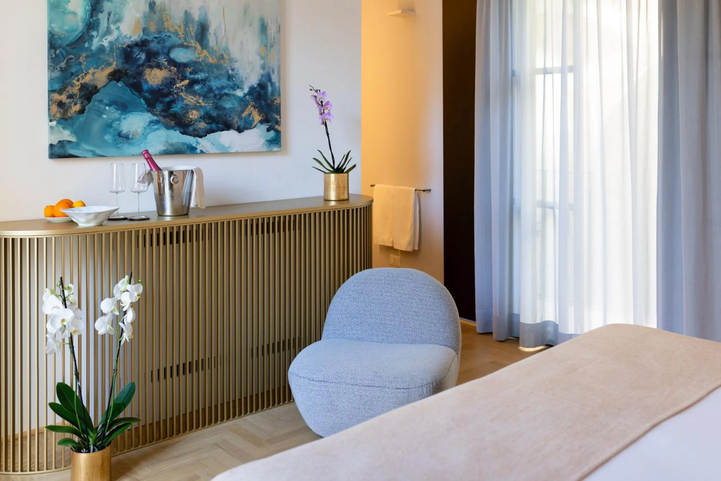 Decorative detail, Bed in Palazzo Zimara Boutique Hotel - The D'Angelo Family Collection