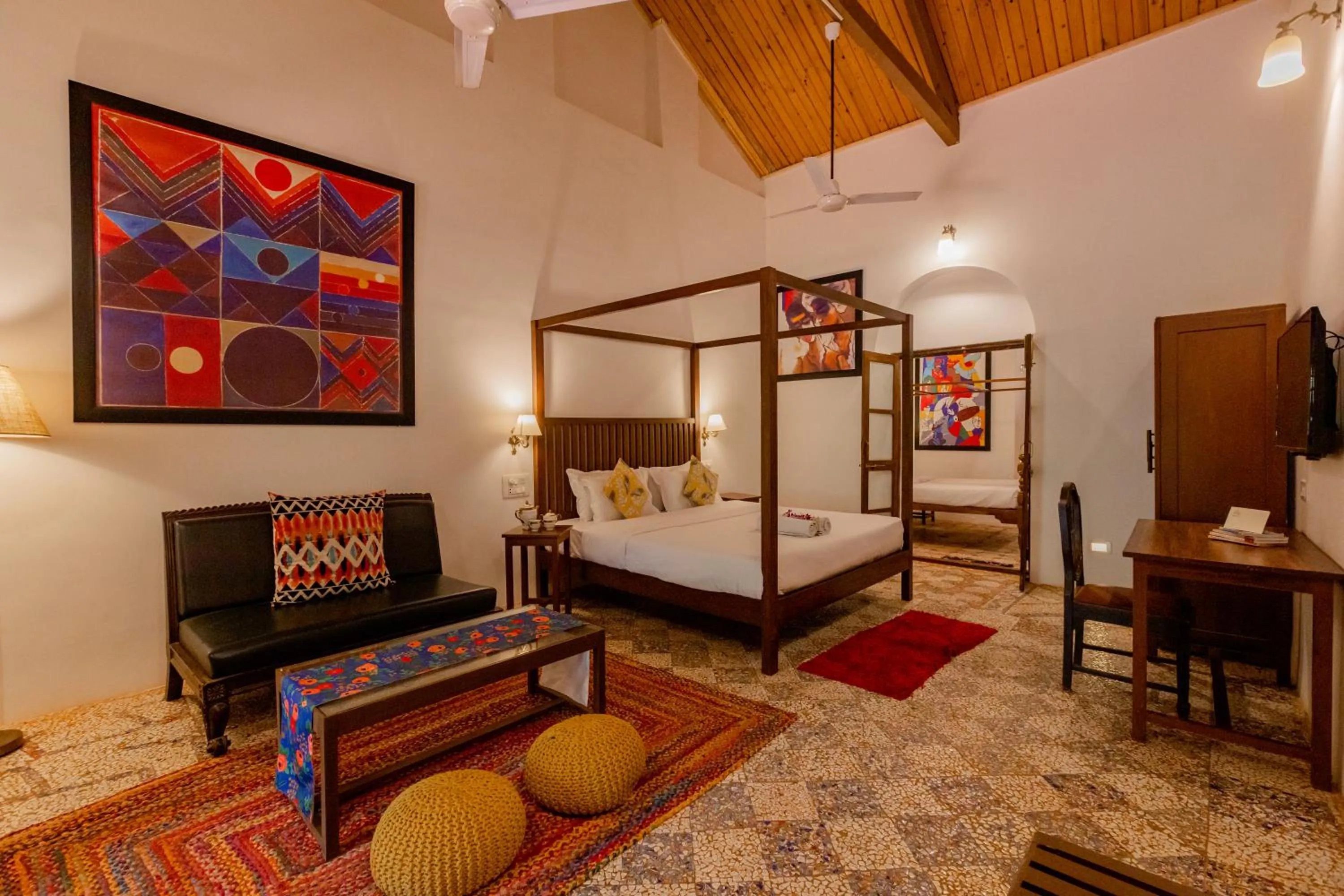 Family, Bed in Radha Cottage Resort