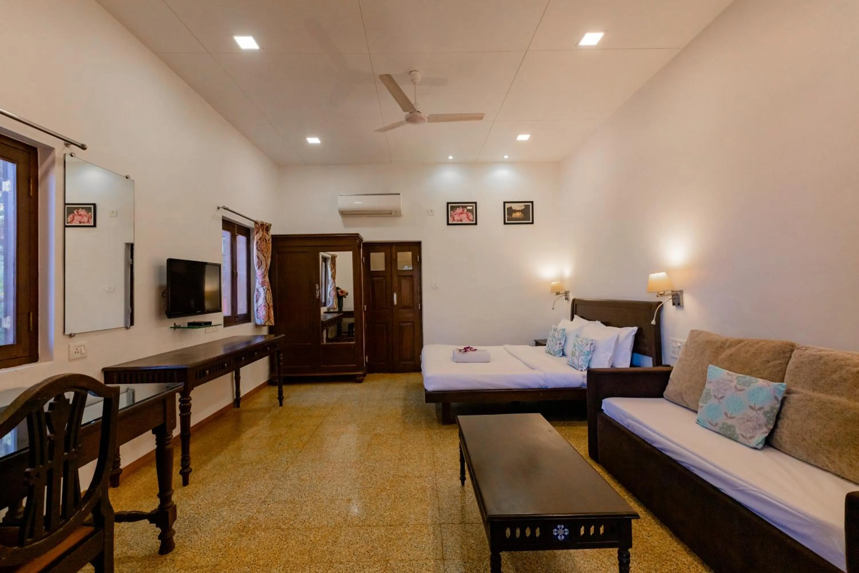 Photo of the whole room, Bed in Radha Cottage Resort