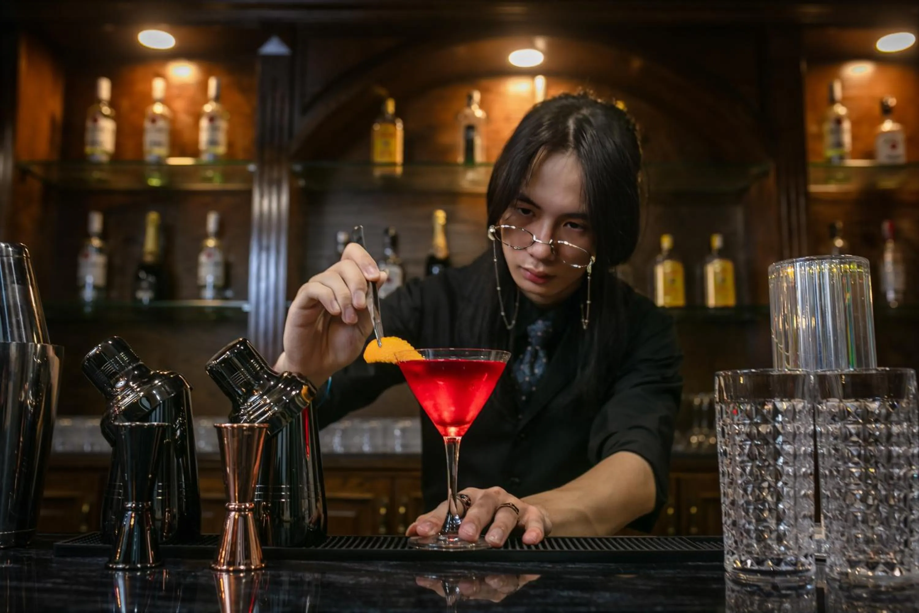 Lounge or bar in TrangTrang Luxury Hotel