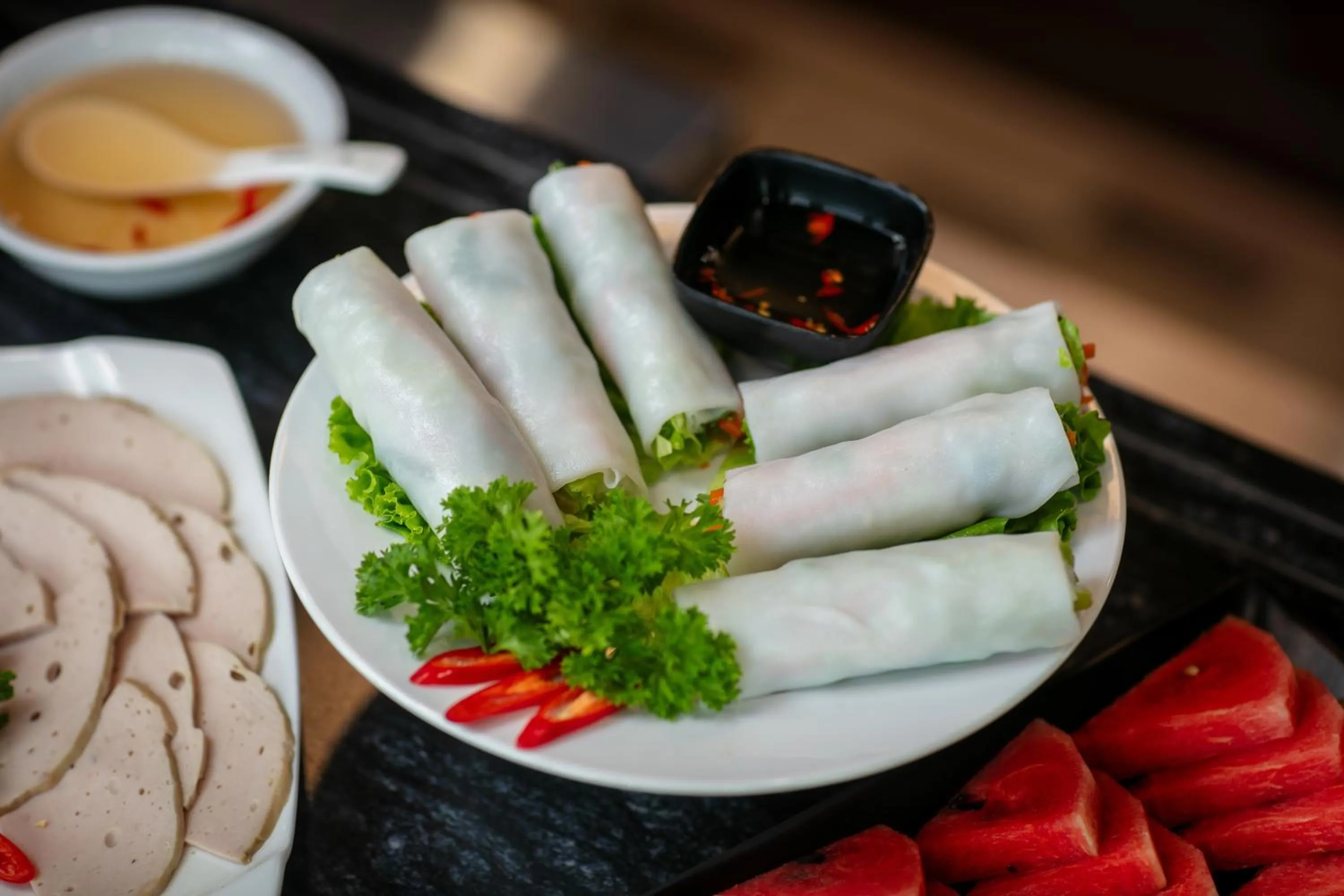 Food and drinks in TrangTrang Luxury Hotel