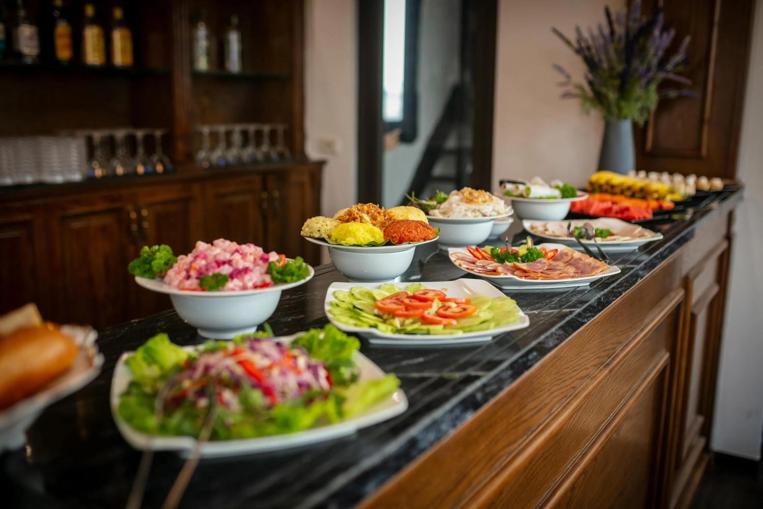 Food and drinks in TrangTrang Luxury Hotel