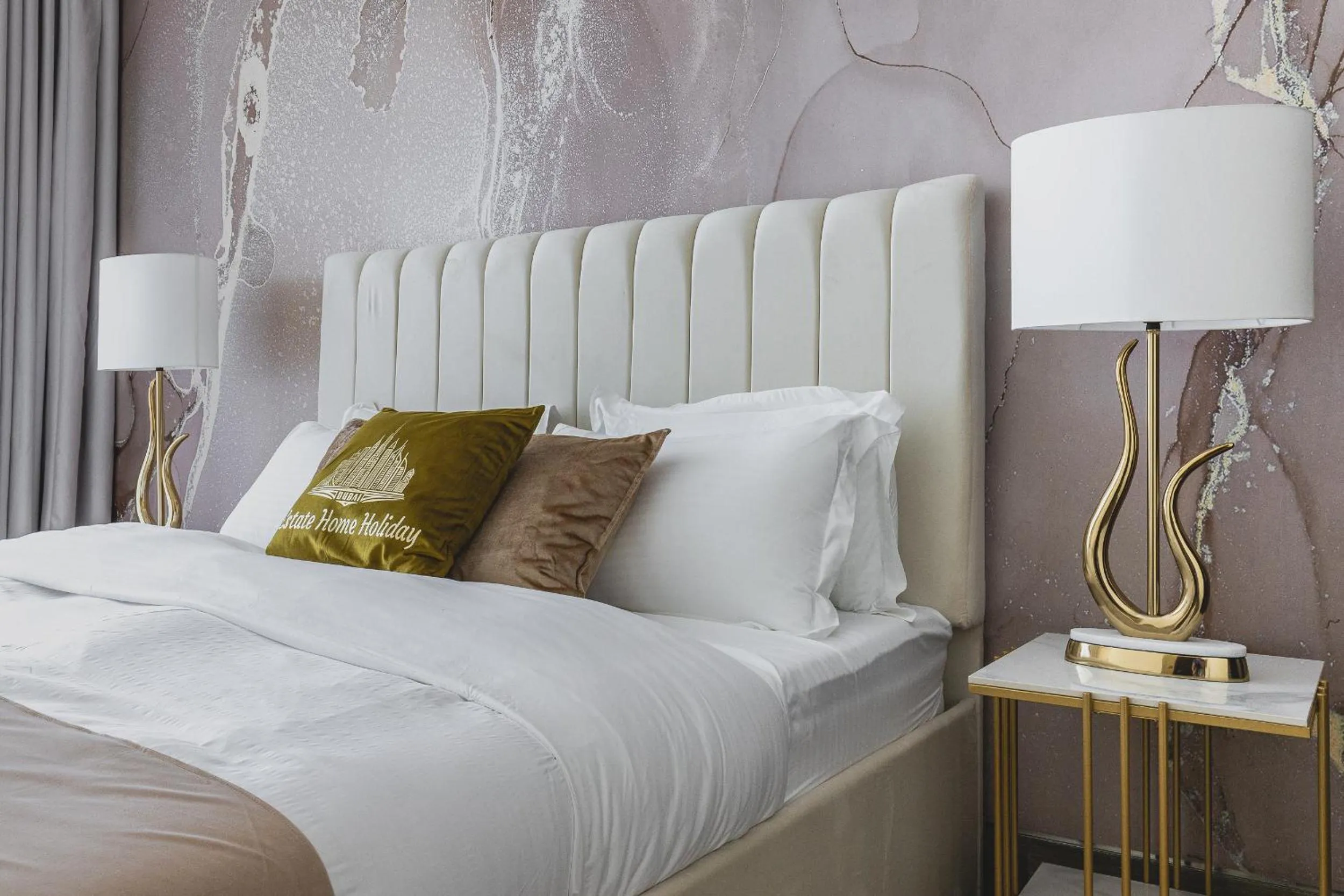 Bed in GLOBALSTAY J One Tower Apartments at Pearl of UAE