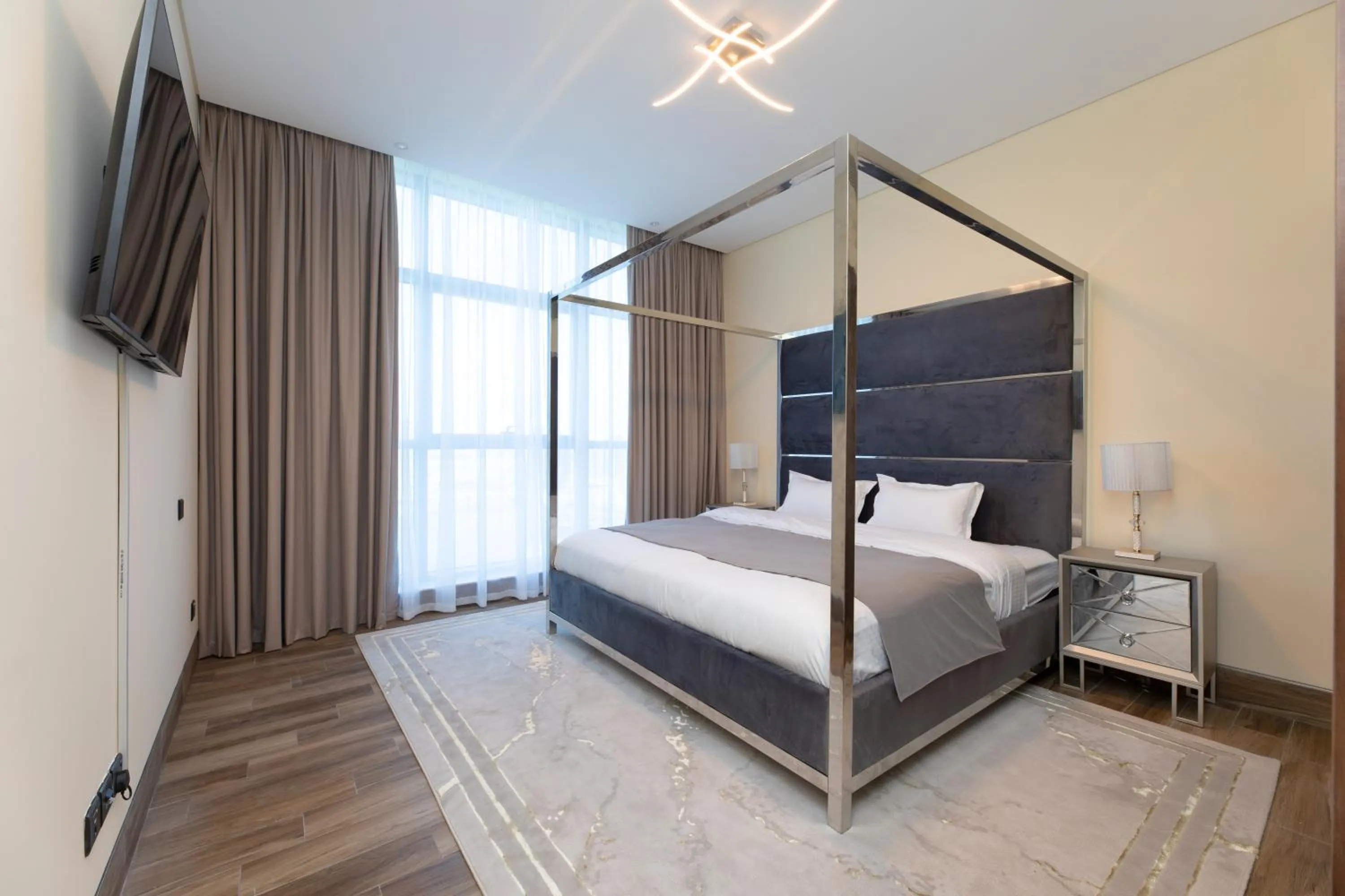 Bed in GLOBALSTAY J One Tower Apartments at Pearl of UAE