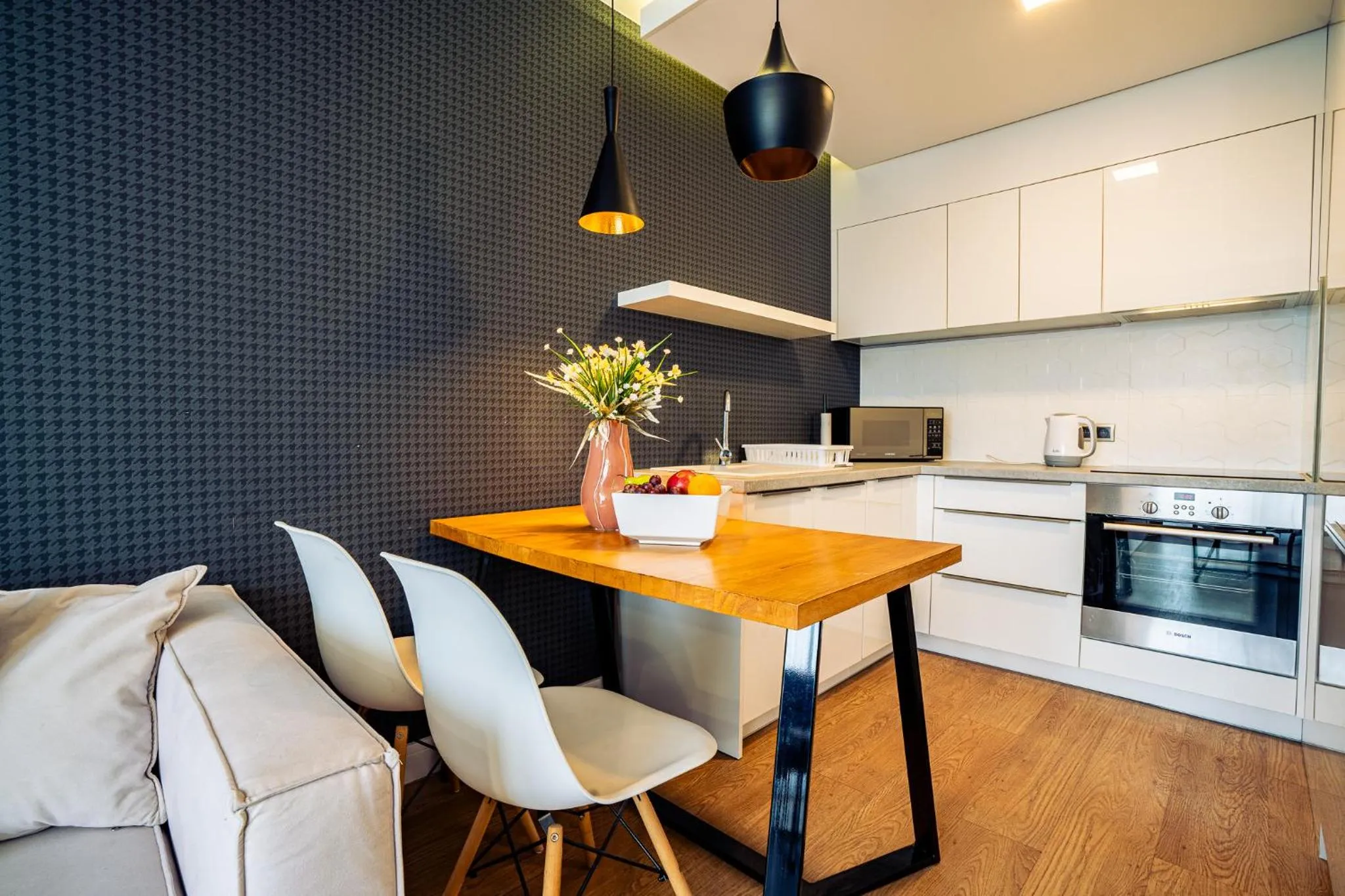 Kitchen or kitchenette in Mielenko & Spa ex Baltin Hotel