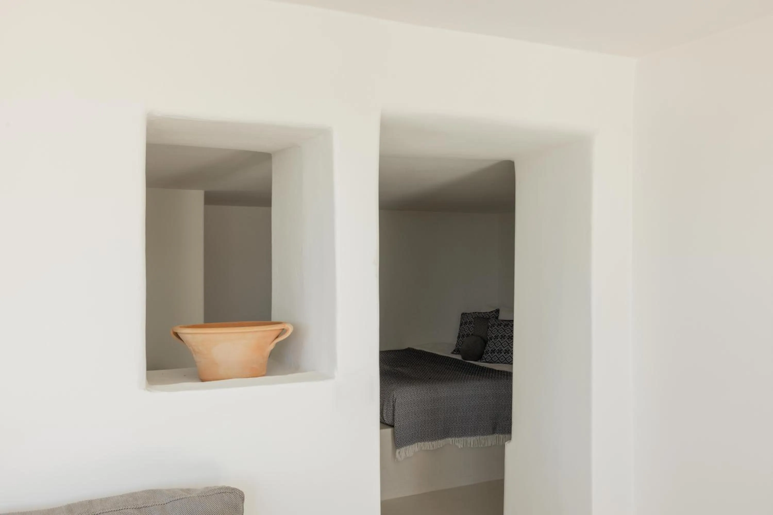 Bedroom, Bed in Boho Origin Mykonos