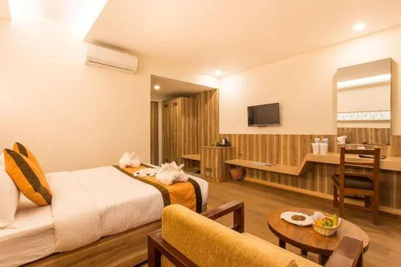 Bed in Park Safari Resort, Chitwan National Park Bed in Park Safari Resort, Chitwan National Park