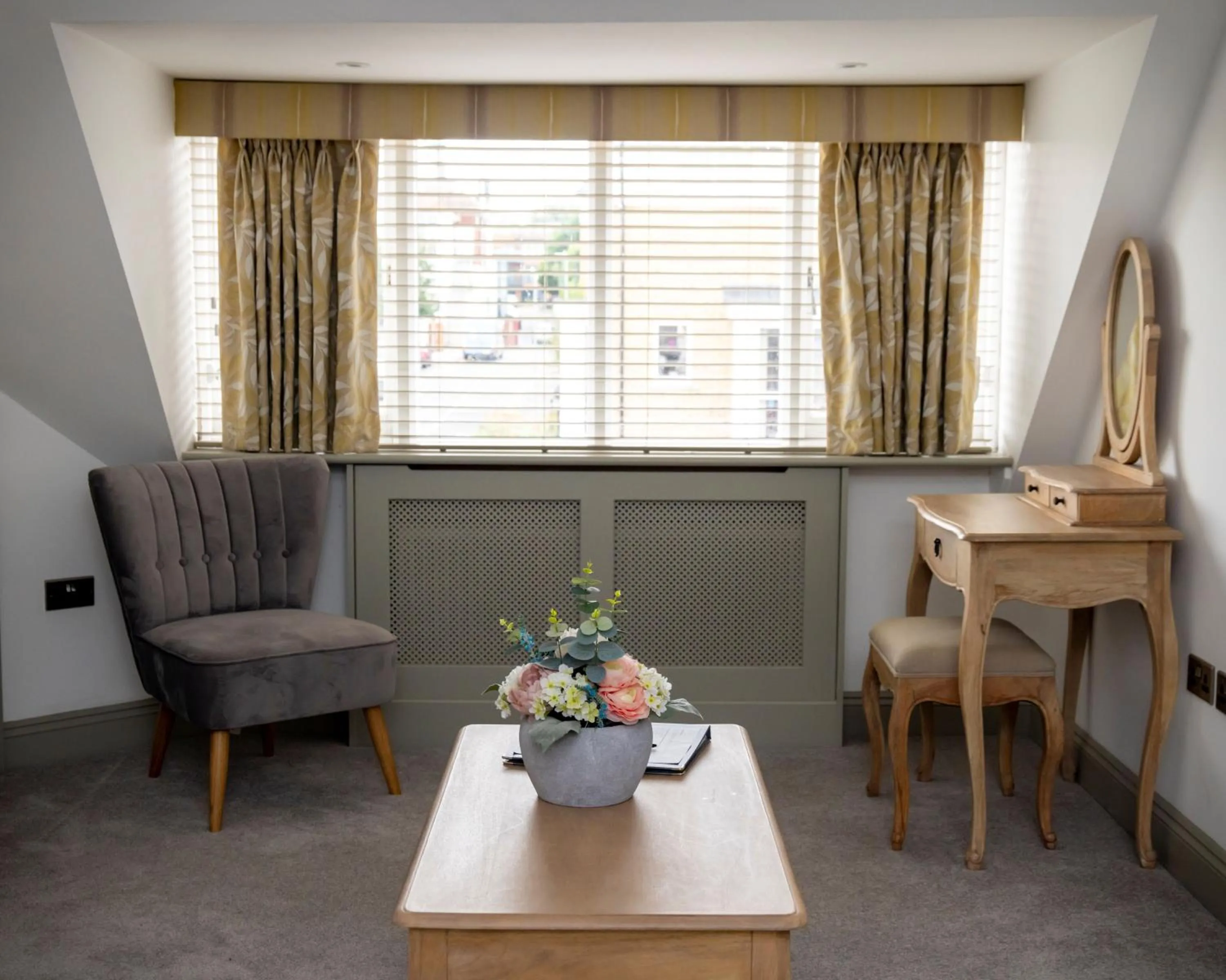 Seating area in The Bat and Ball