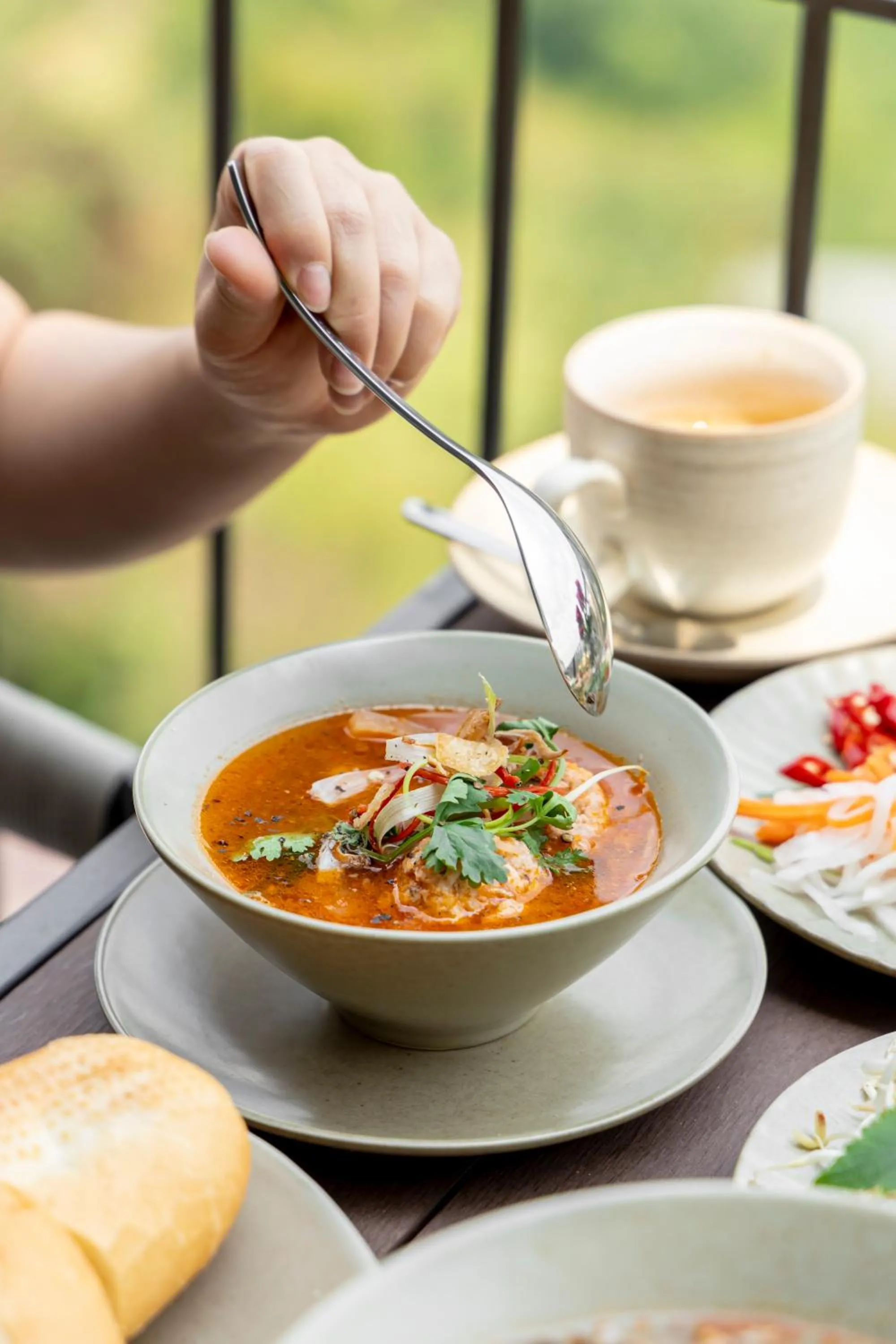 Breakfast in HLS Dalat Lodge