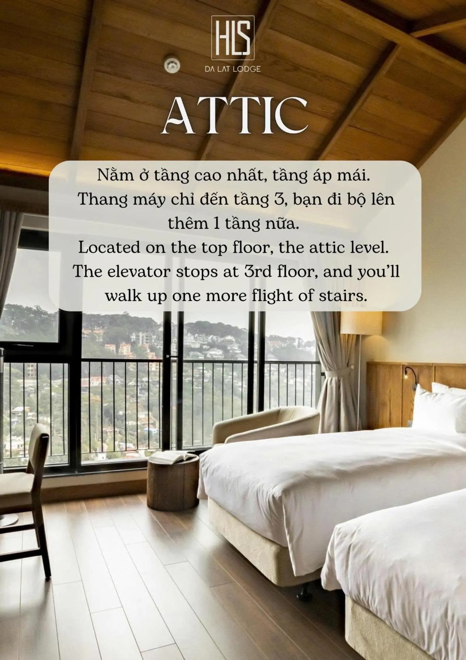 Photo of the whole room, Bed in HLS Dalat Lodge