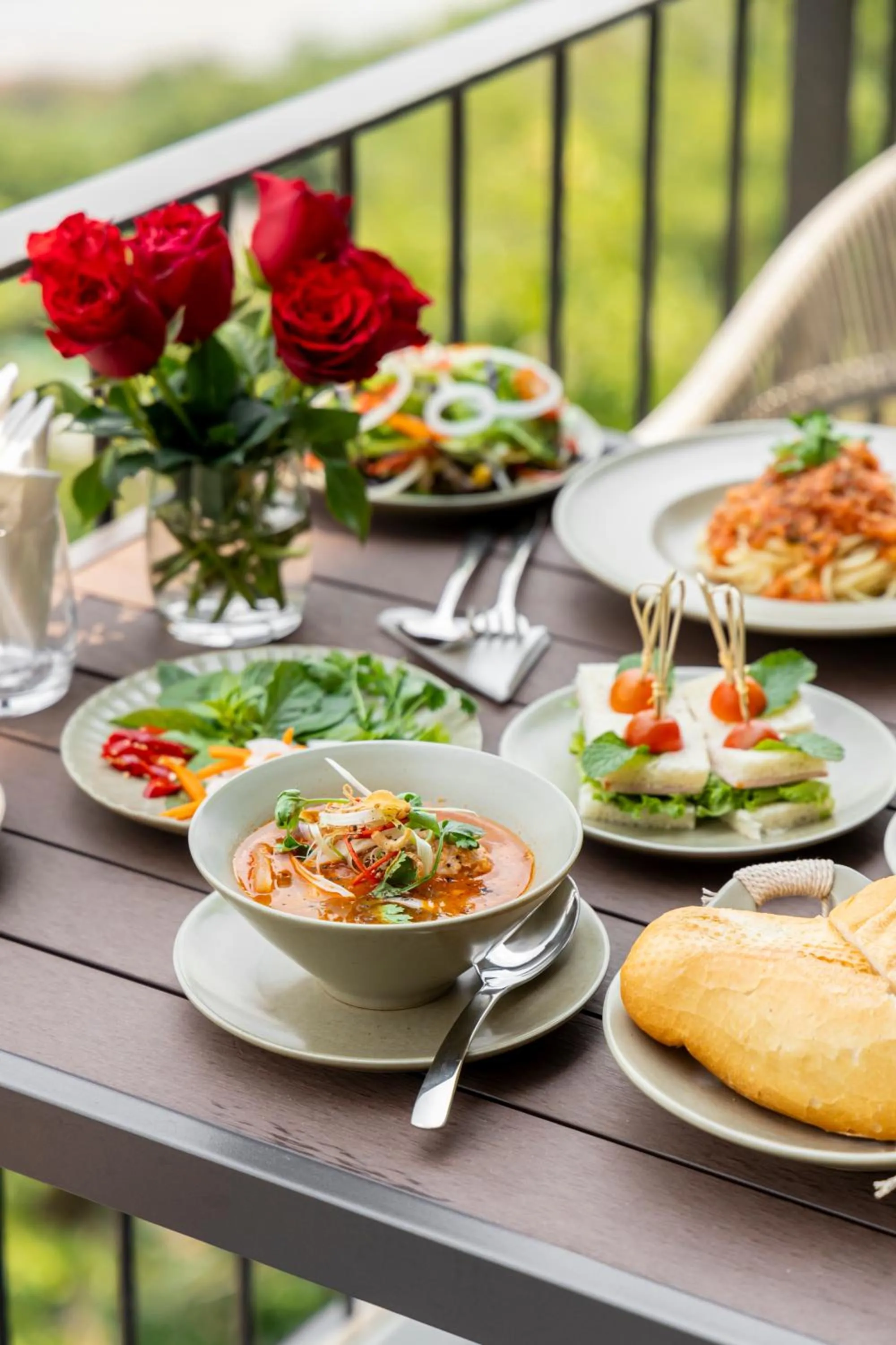 Breakfast in HLS Dalat Lodge