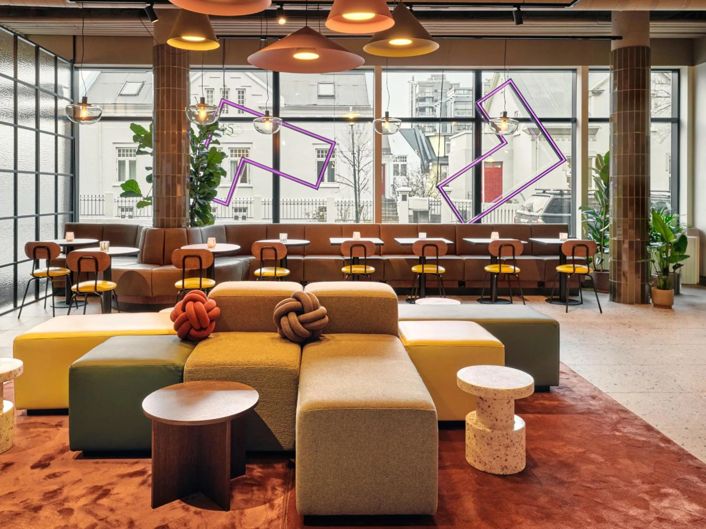 Seating area in CityHub Reykjavik